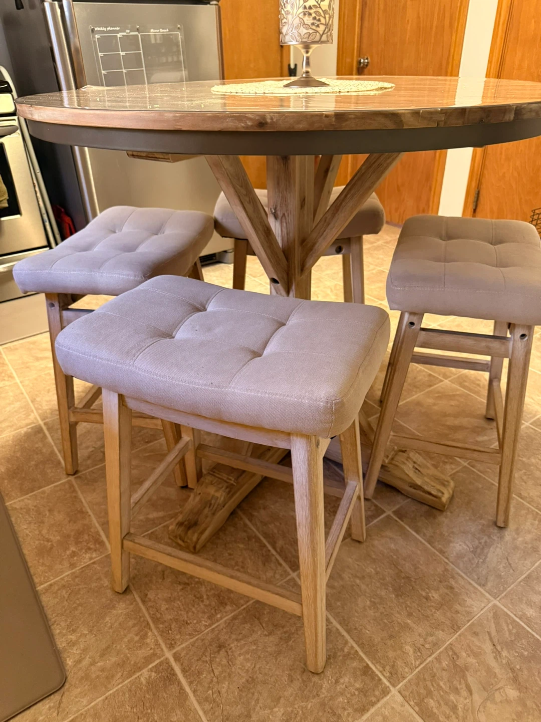Sand & Stable Eugley Acacia Round Dining Table - Counter Height - photo 3