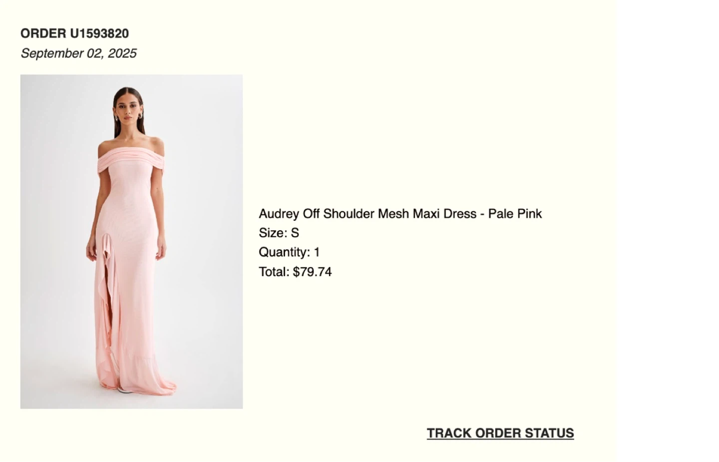 Audrey Off Shoulder Mesh Maxi Dress - Pale Pink - photo 2
