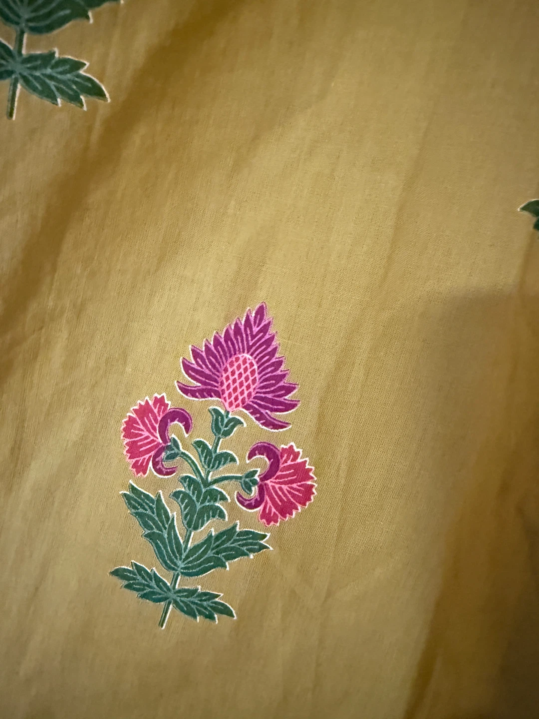 Olive Green Kimono with Pink Floral Print - photo 5