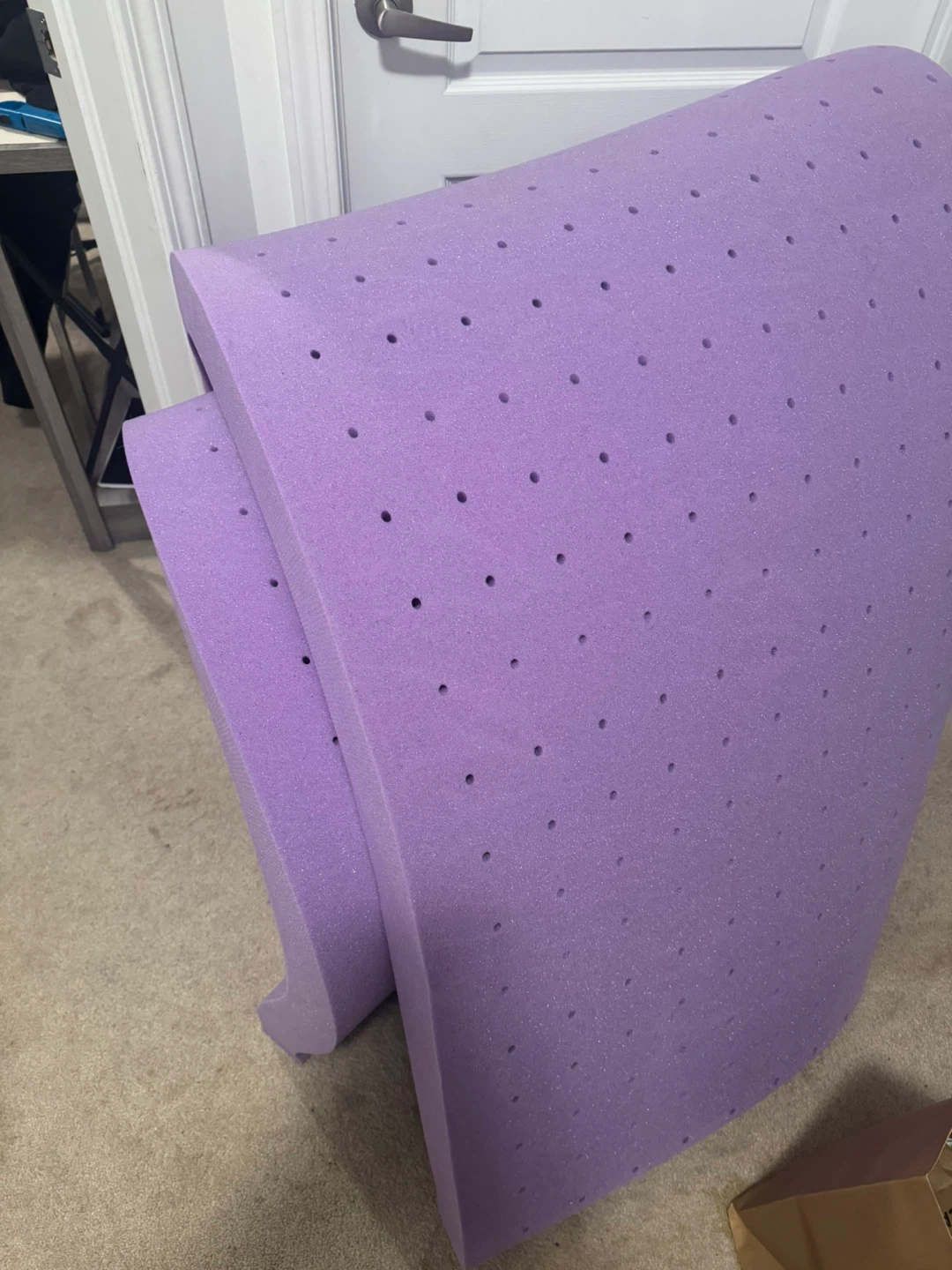 SINWEEK 3" Gel Memory Foam Mattress Topper - King Size, Purple