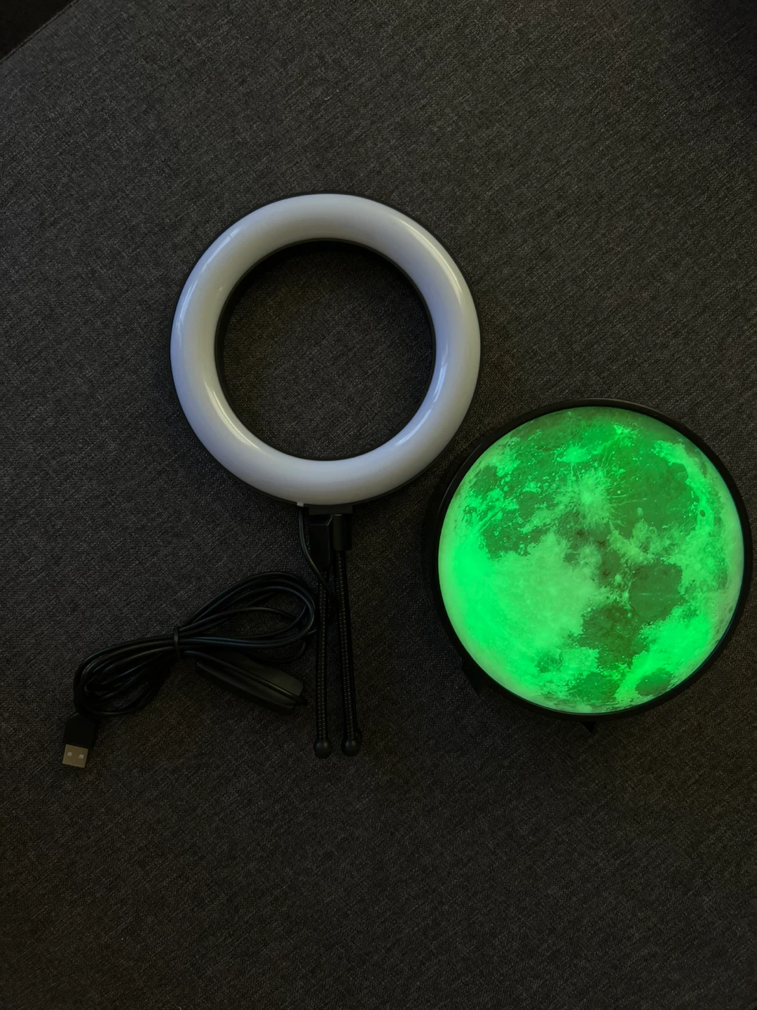 Ring Light with Moon Lamp and Tripod