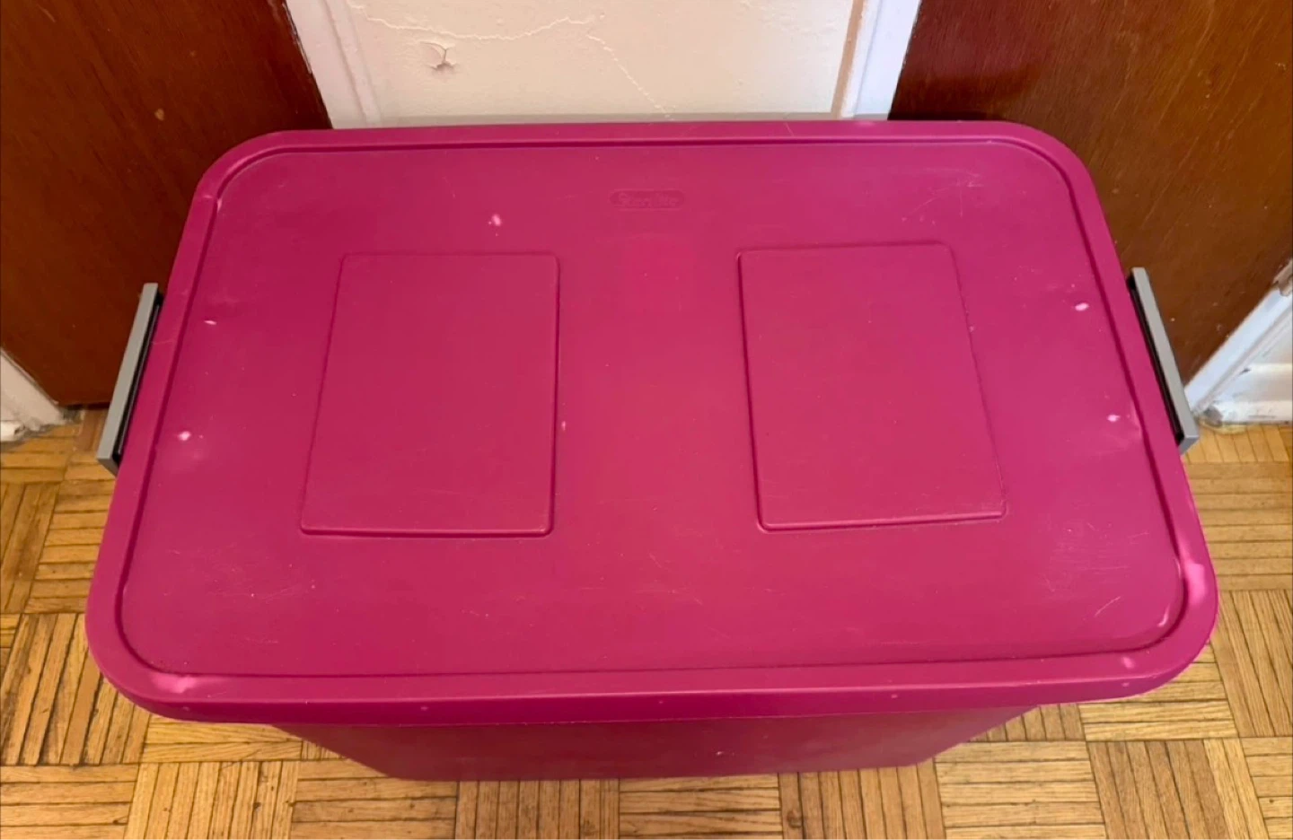 Pink Storage Bin with Lid - photo 3