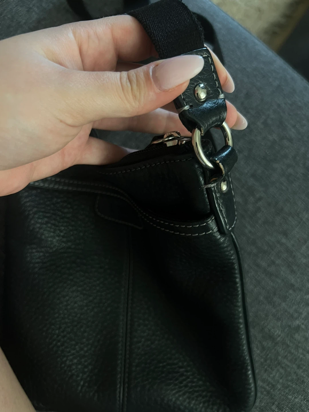 Coach Black Pebble Leather Crossbody Bag - photo 5