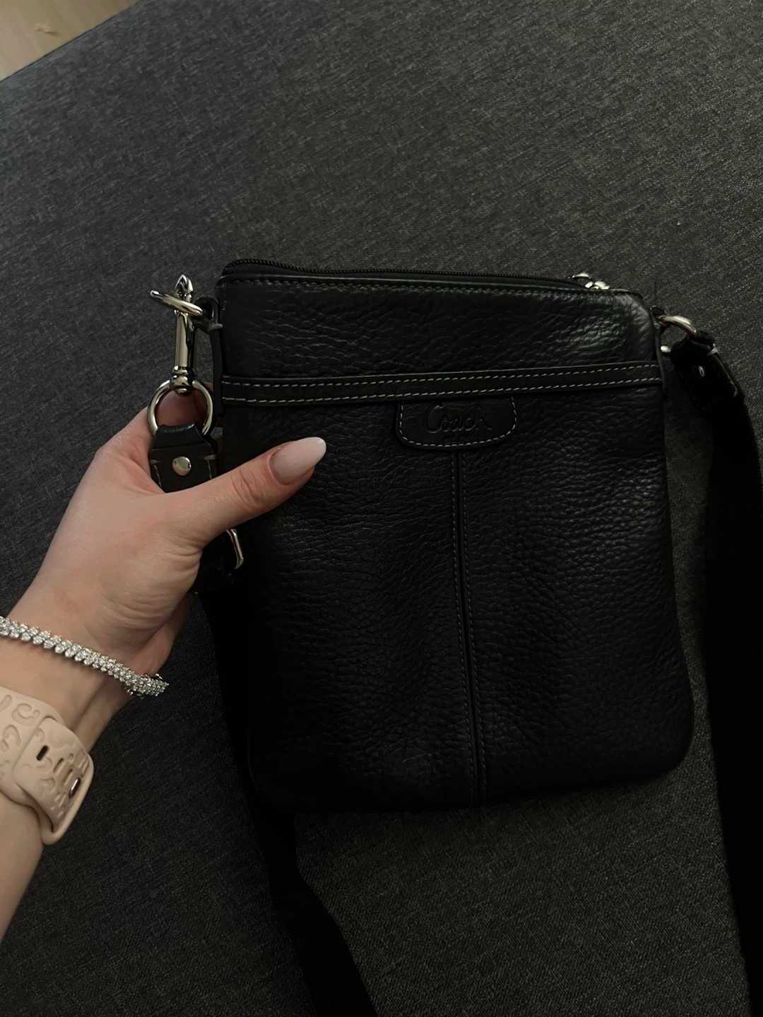 Coach Black Pebble Leather Crossbody Bag - photo 2