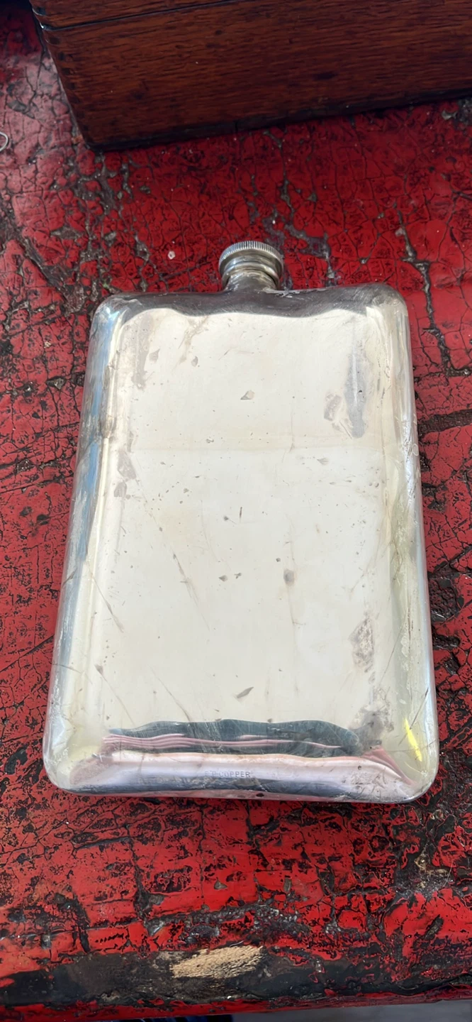 Vintage Silver plated copper Flask - photo 2