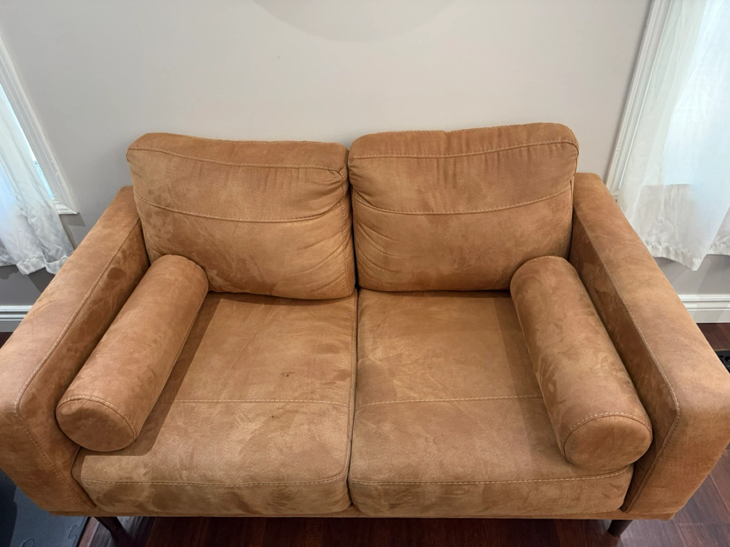 Caramel Suede Ashley by design Loveseat and sofa - photo 4