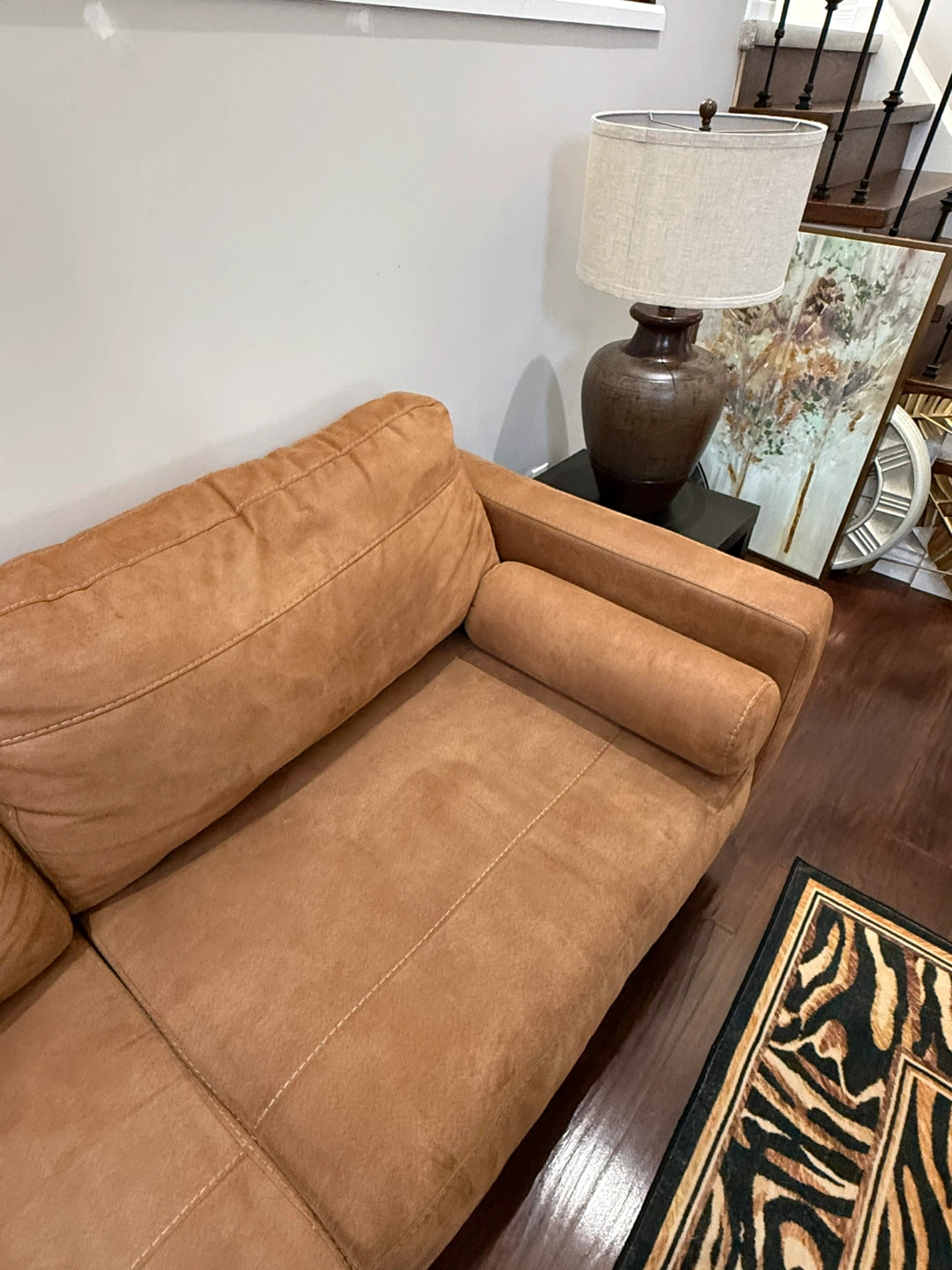 Caramel Suede Ashley by design Loveseat and sofa - photo 2