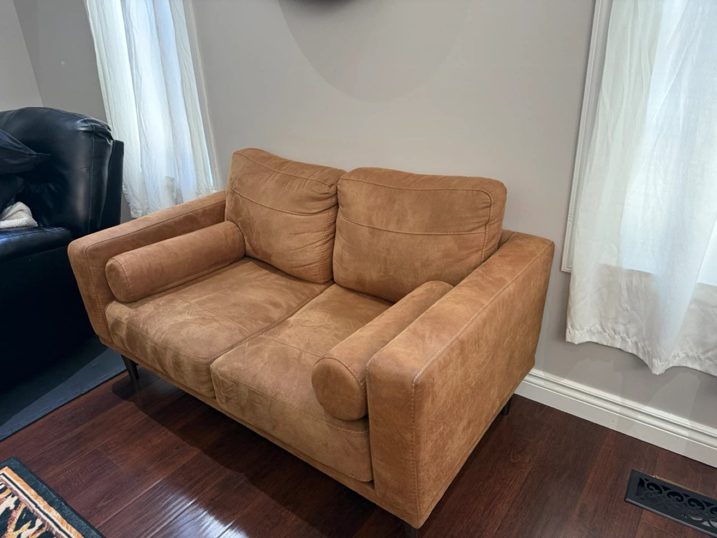Caramel Suede Ashley by design Loveseat and sofa - photo 5