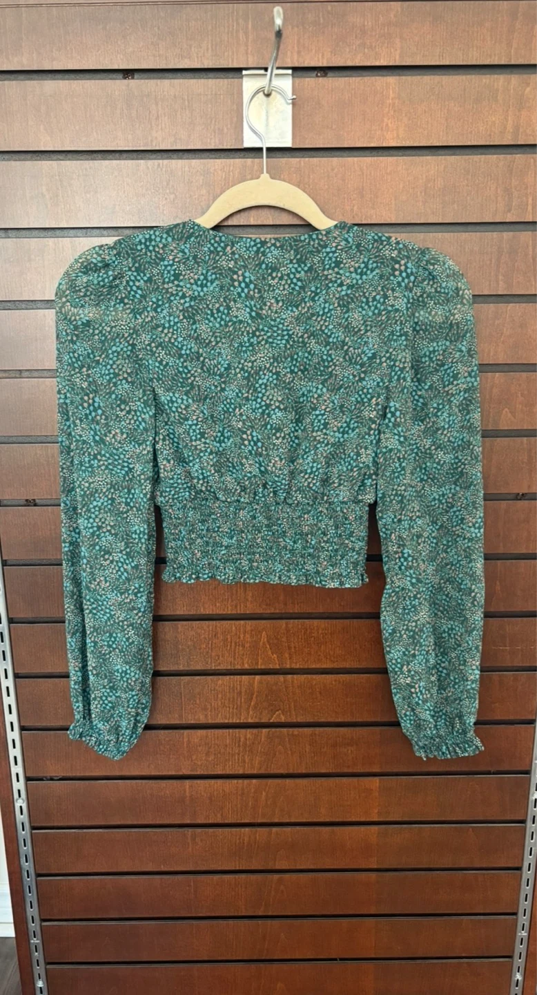 Wilfred Wistful Blouse Green Floral - Sz XS - photo 2
