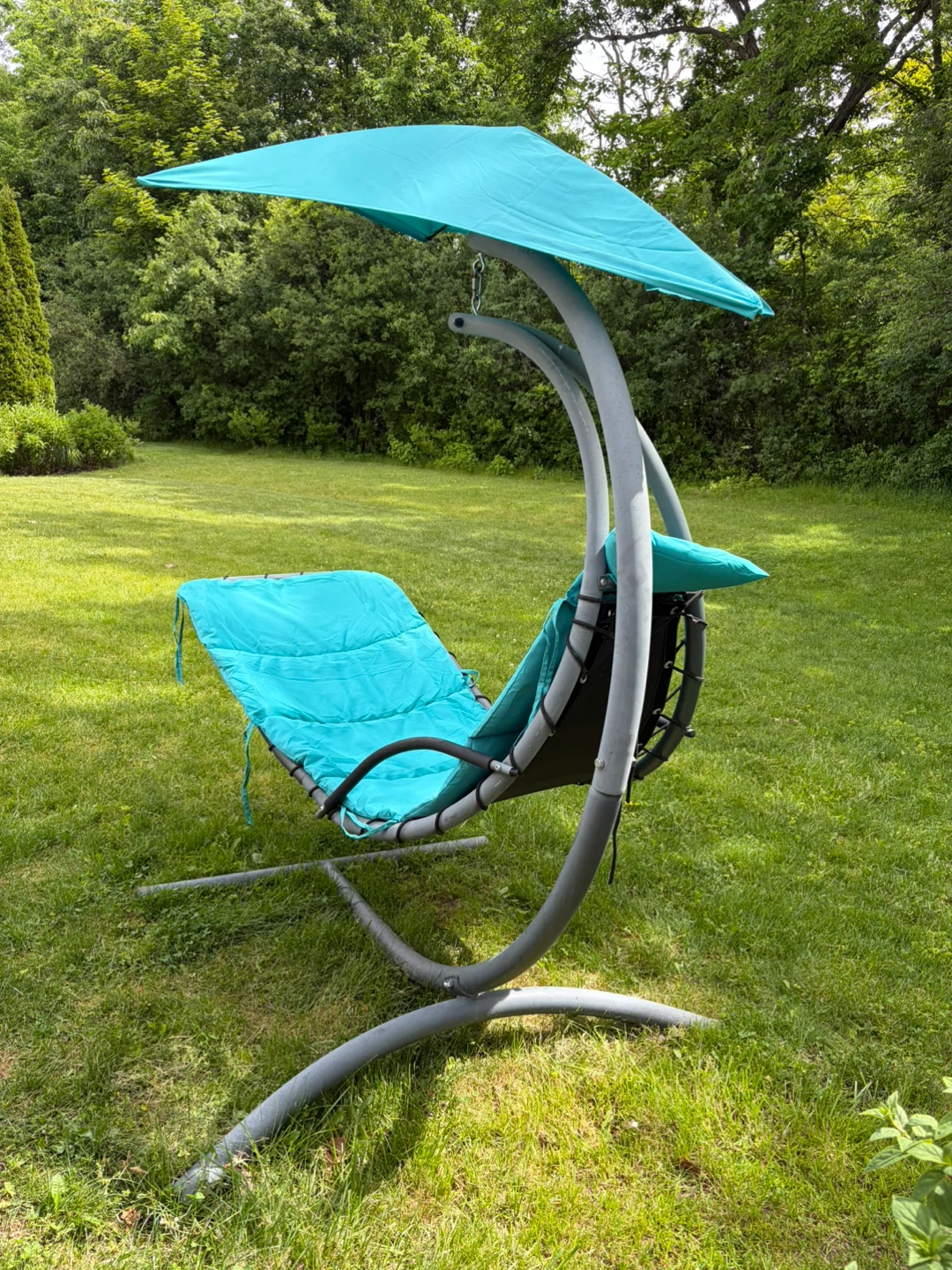 Teal Hammock Swing Chair with Canopy - photo 2