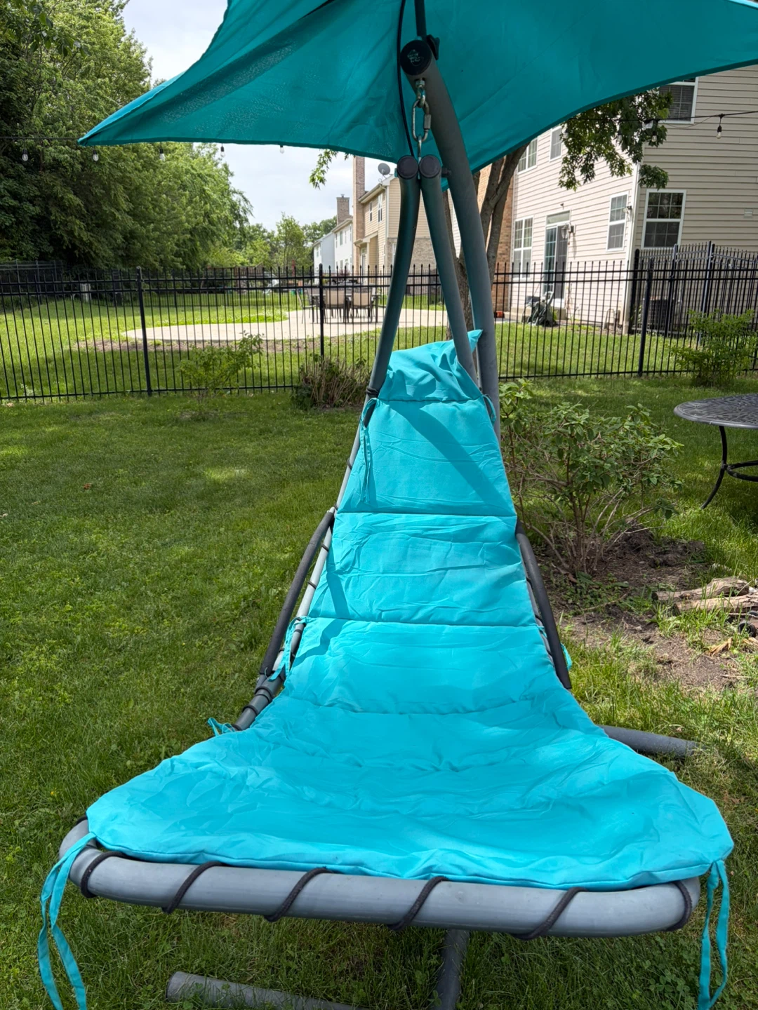 Teal Hammock Swing Chair with Canopy - photo 4