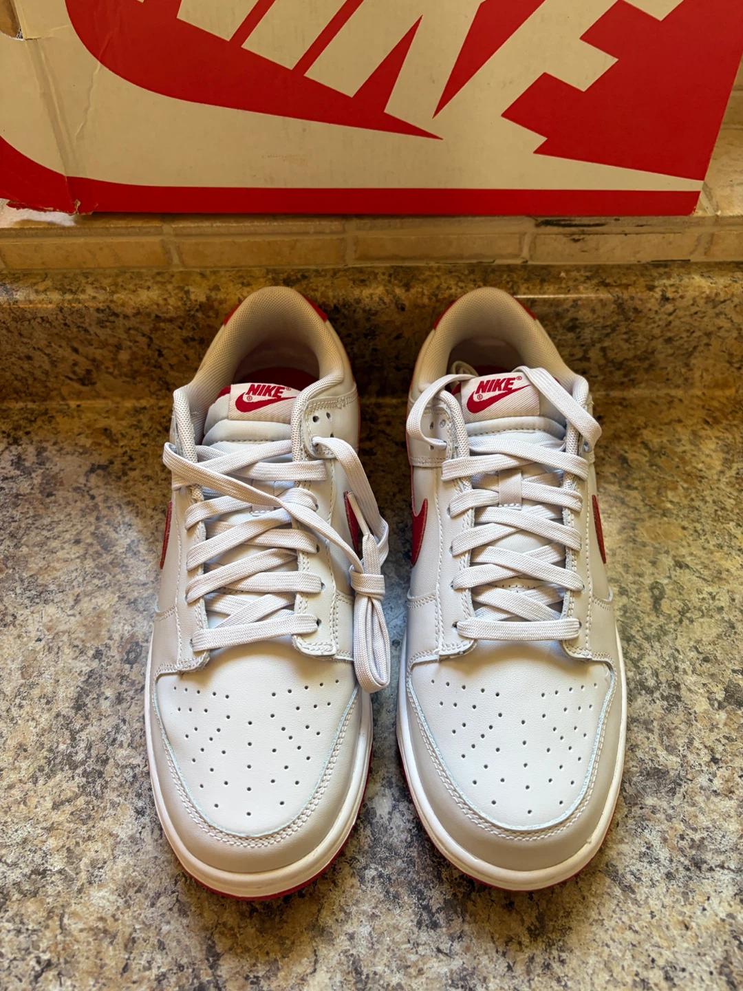 Nike Dunk Low Grey Red Sneakers - photo 4