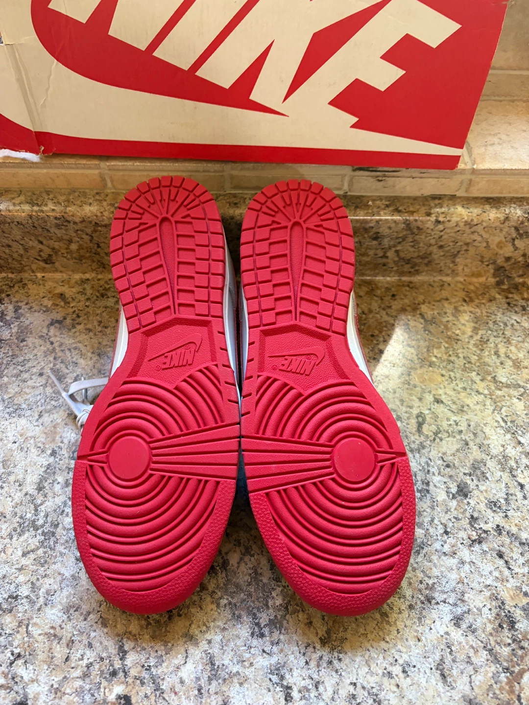 Nike Dunk Low Grey Red Sneakers - photo 5