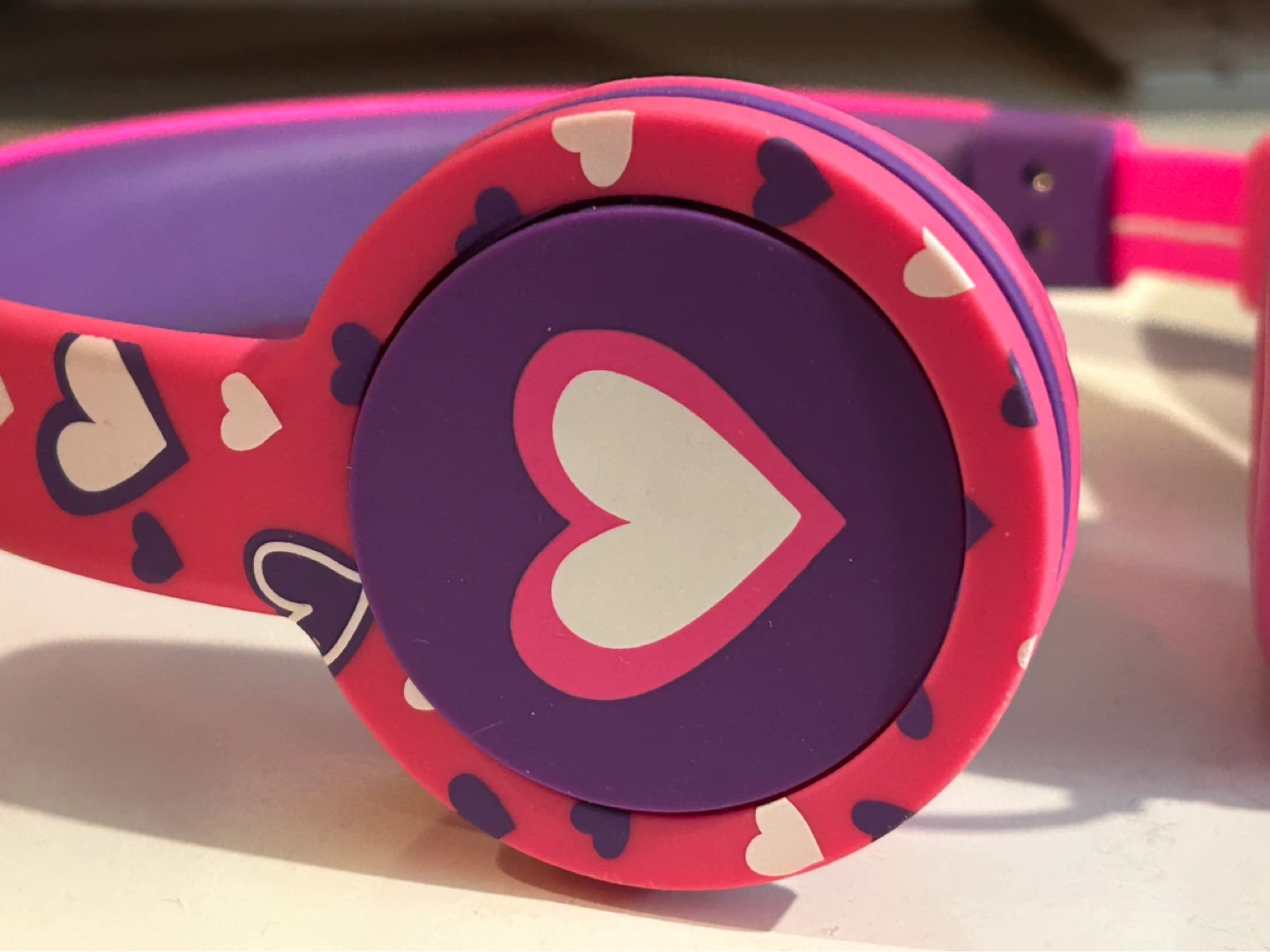 Kids Headphones - Pink/Purple Hearts & Yellow Minions - photo 3