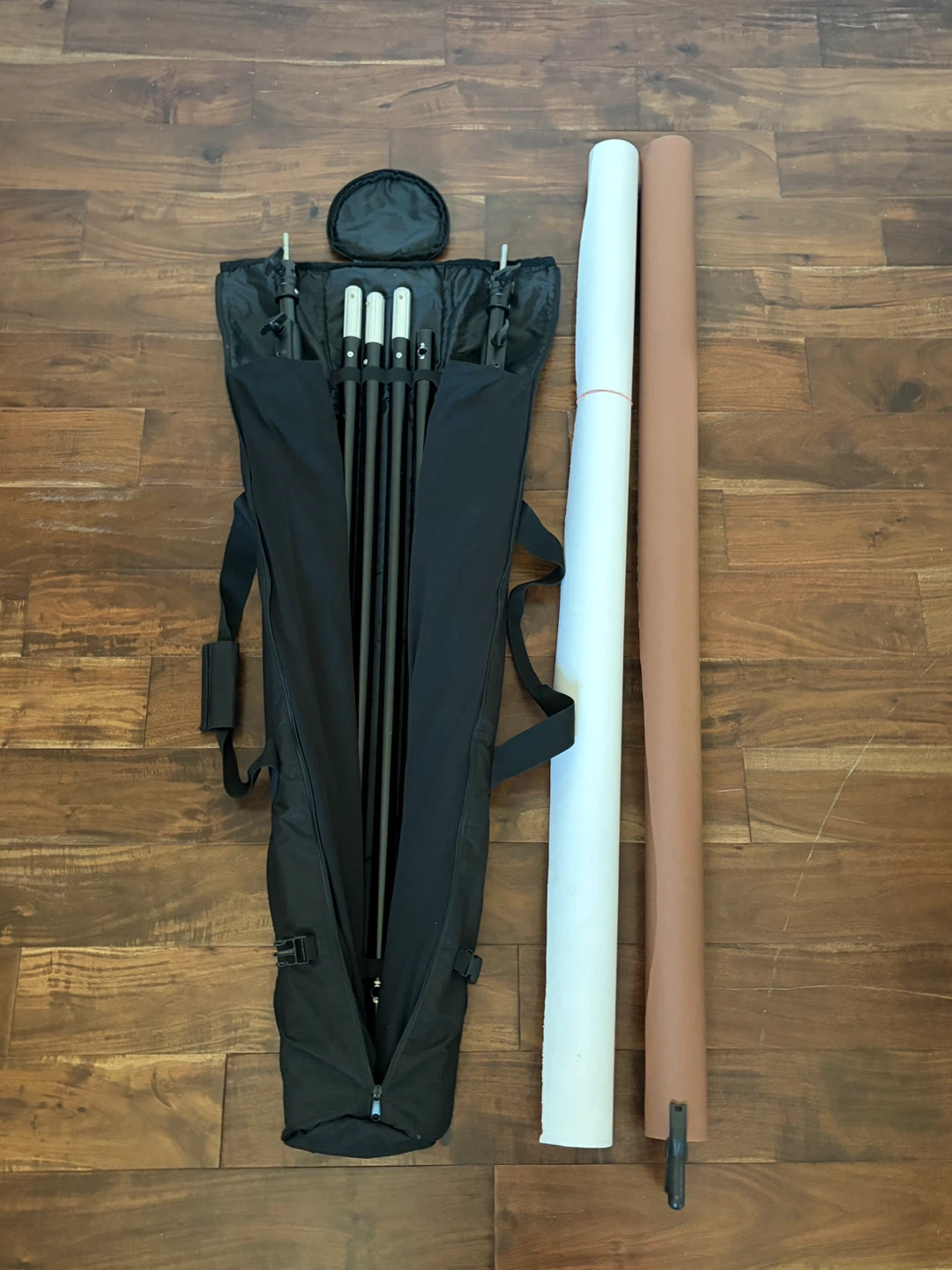 Photography Backdrop Stand Kit with Brown and White Paper Rolls - photo 2