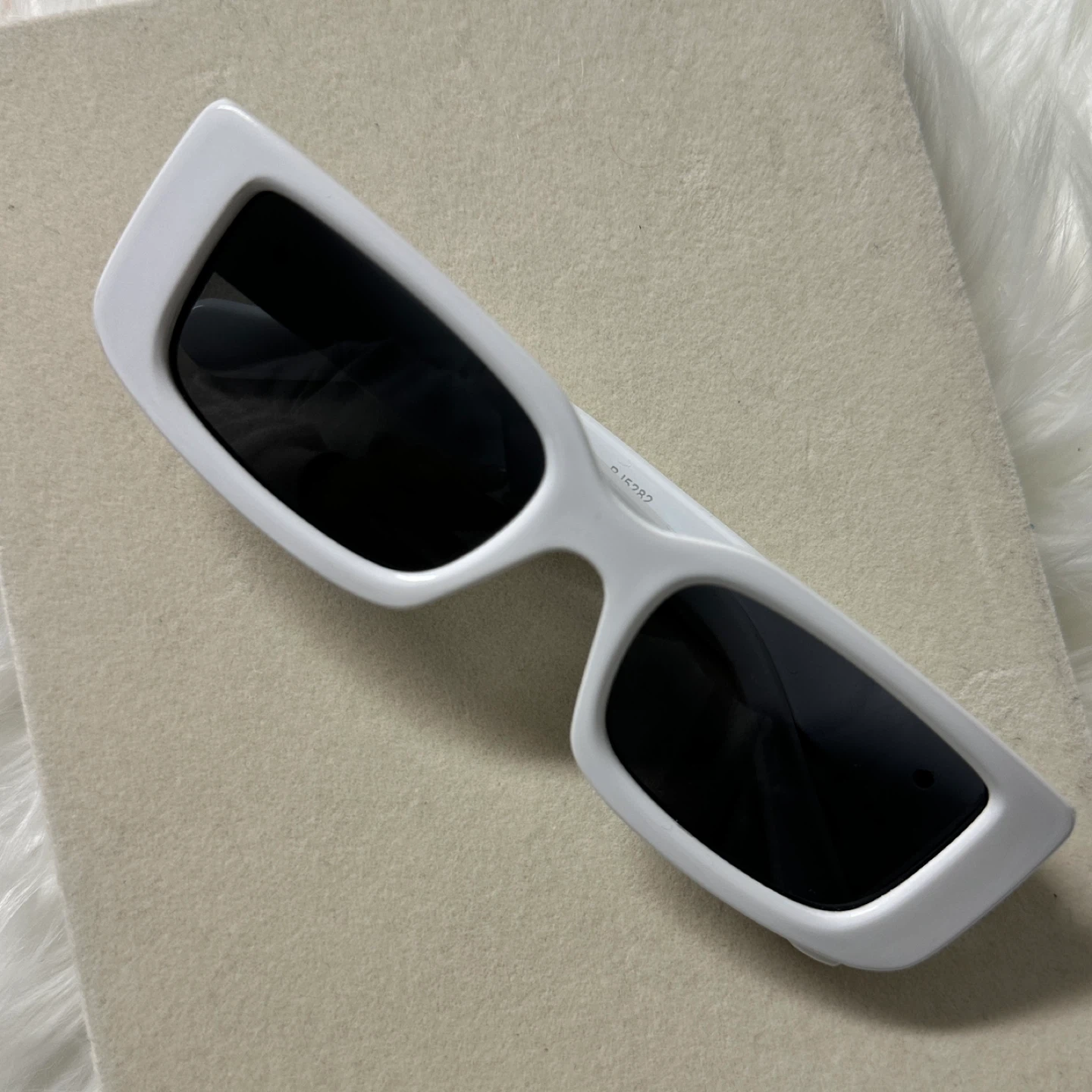 White Rectangular Sunglasses