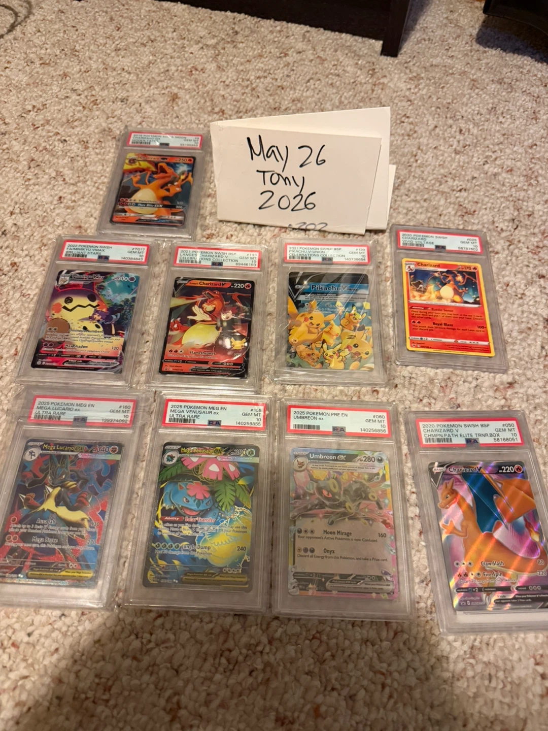 PSA 10  Pokemon Cards different prices