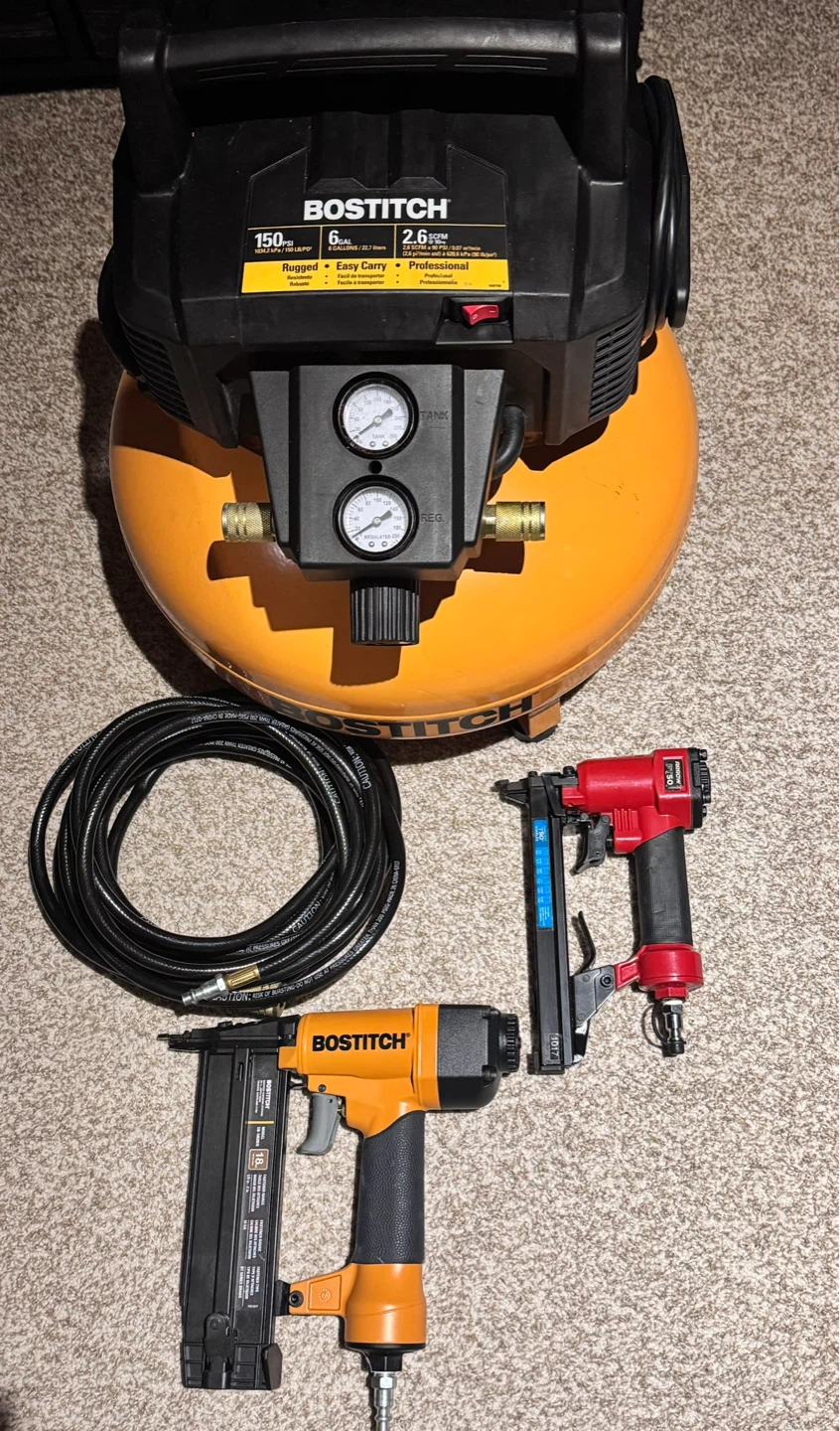 Bostitch Air Compressor and Brad Nailer Kit 6-Gal 0.8 HP