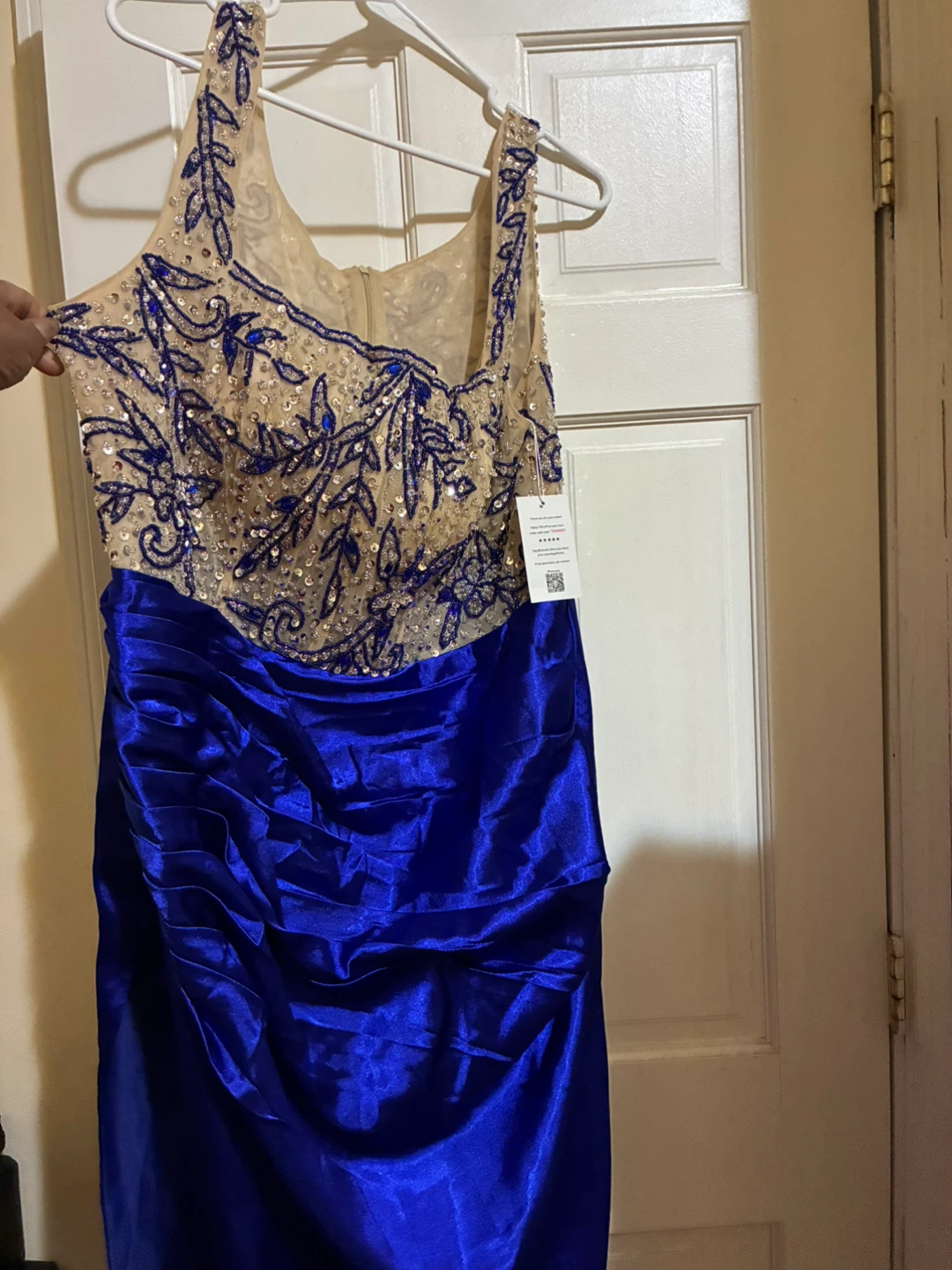 Navy Blue One Shoulder Formal Gown - photo 2