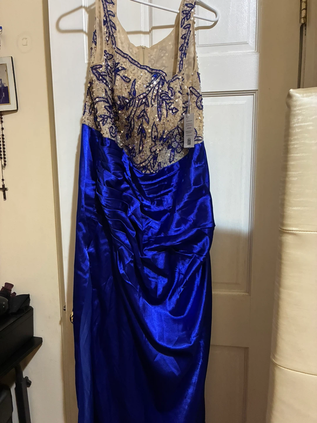 Navy Blue One Shoulder Formal Gown - photo 3