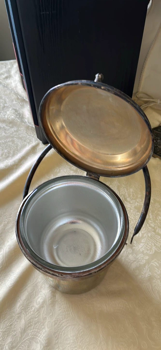 Vintage silver plated Ice Bucket with Handle - photo 3