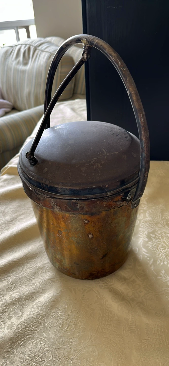 Vintage silver plated Ice Bucket with Handle