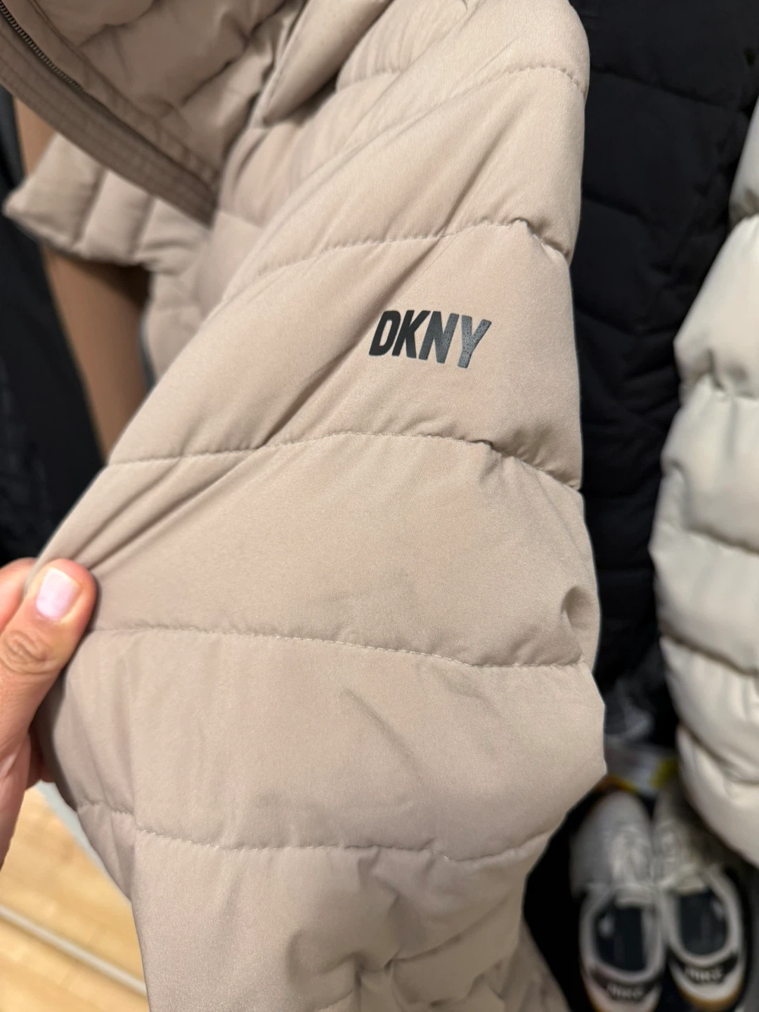 DKNY Puffer Jacket - Beige - Large - photo 2