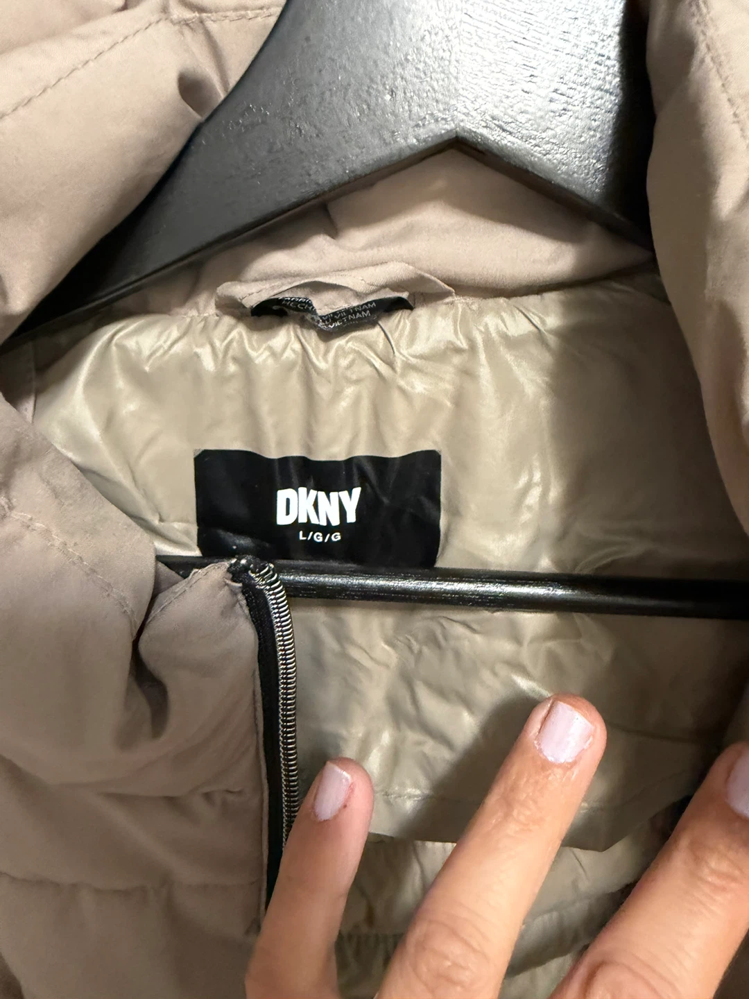 DKNY Puffer Jacket - Beige - Large - photo 3