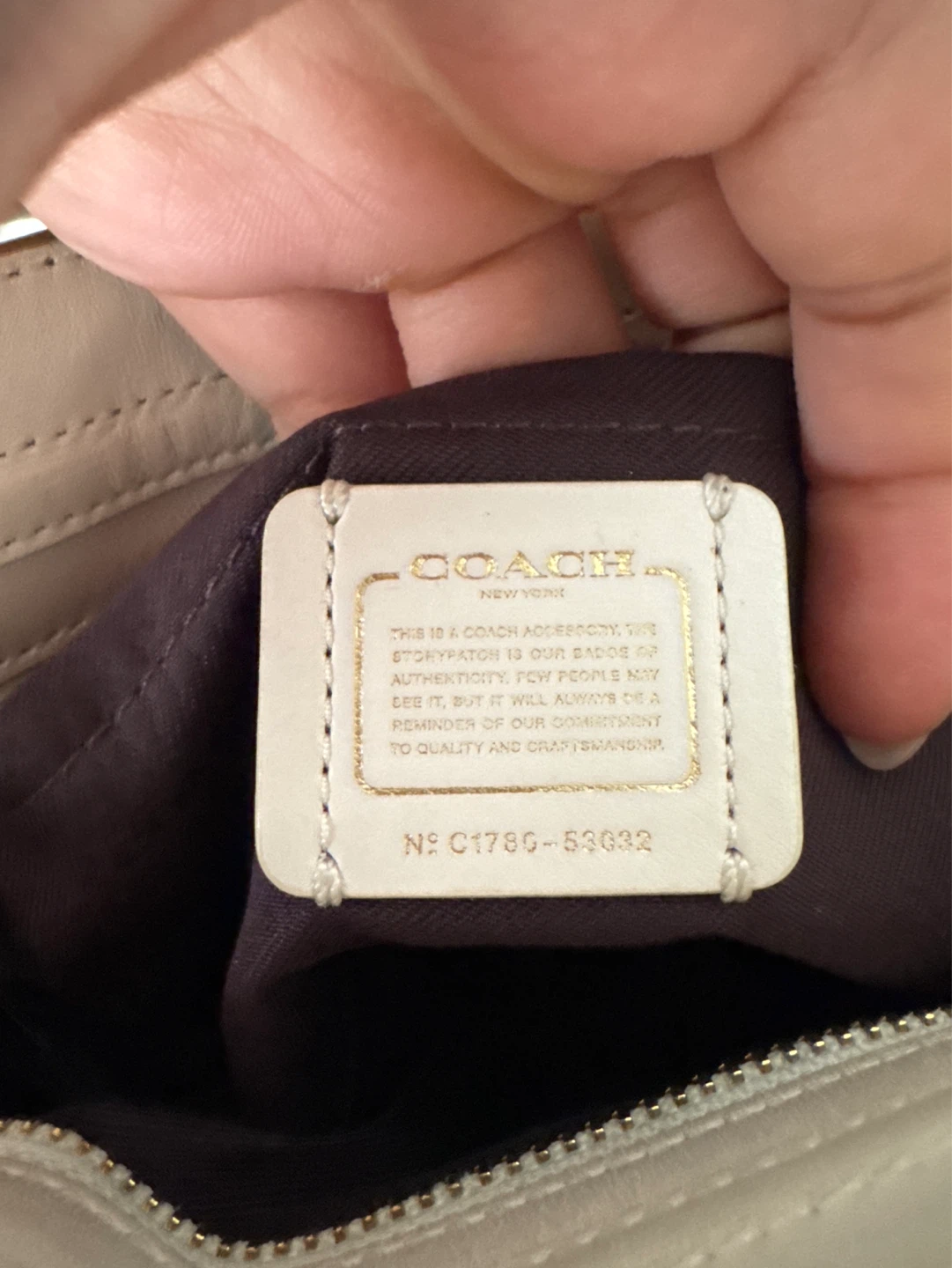 Coach Pebble Leather Crossbody Bag - Light Beige - photo 3