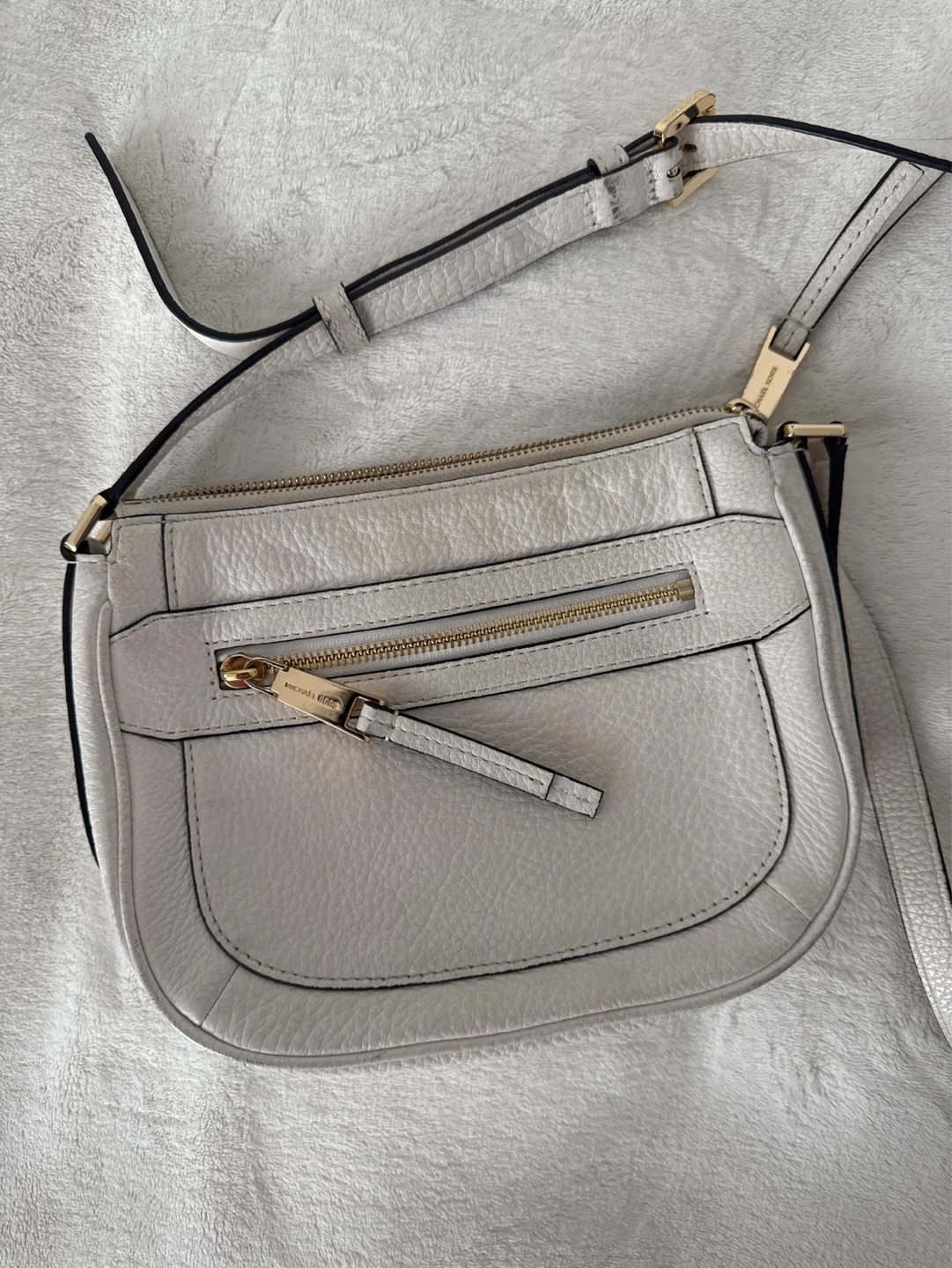 Michael Kors White Leather Crossbody Bag