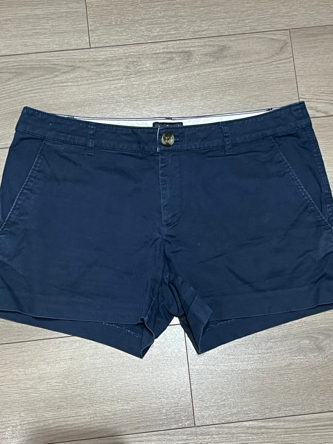 Lord & Taylor Navy Chino Shorts Size 8
