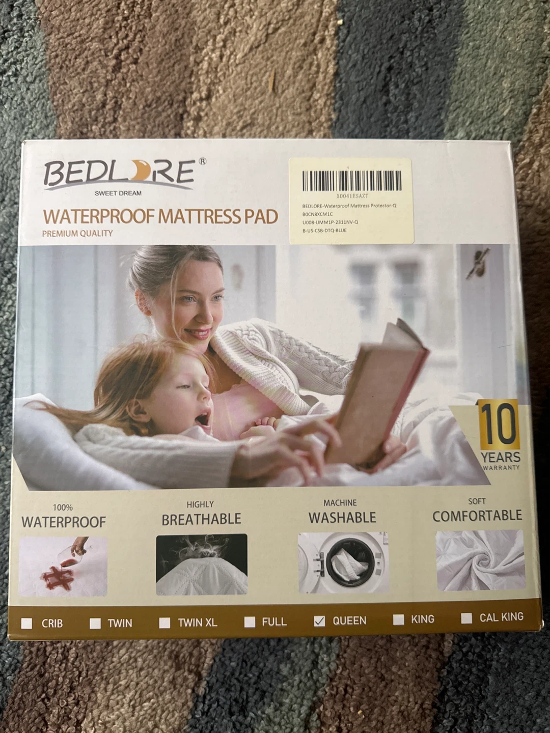 Bedlore Waterproof Mattress Pad Queen