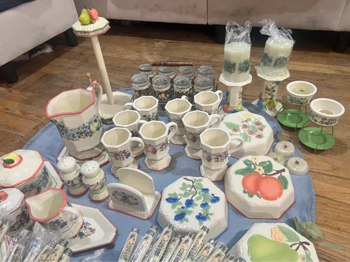Fruit & Floral Dinnerware and Cutlery Set