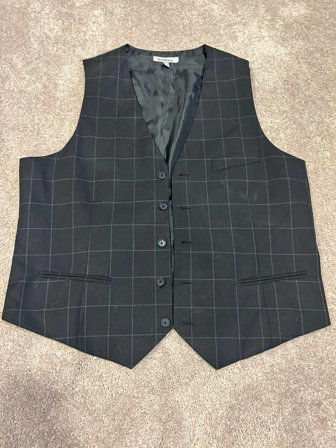 Le Château Plaid Vest - XL/TG