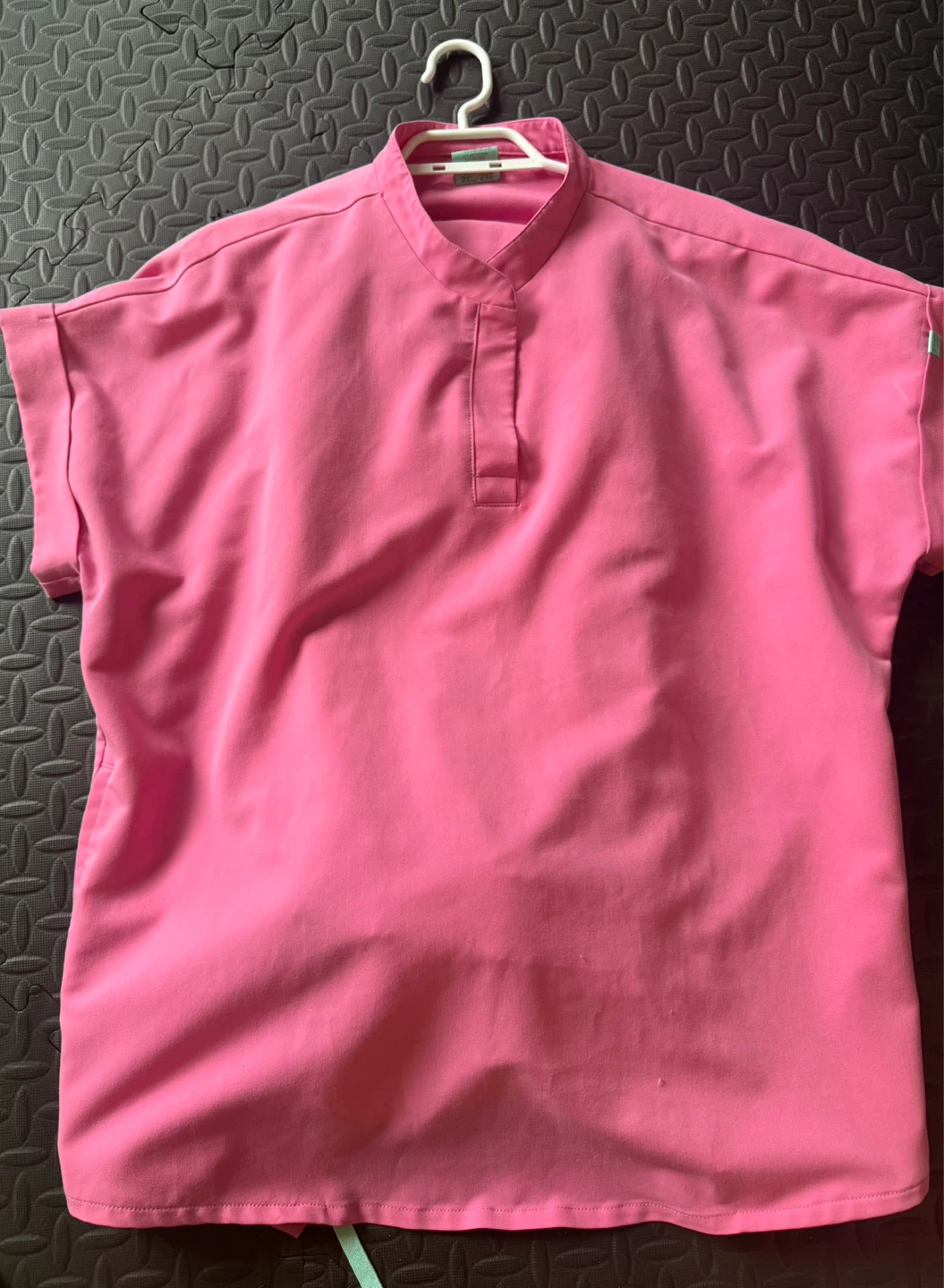 Pink Scrub Top & Blue Jogger Pants Set