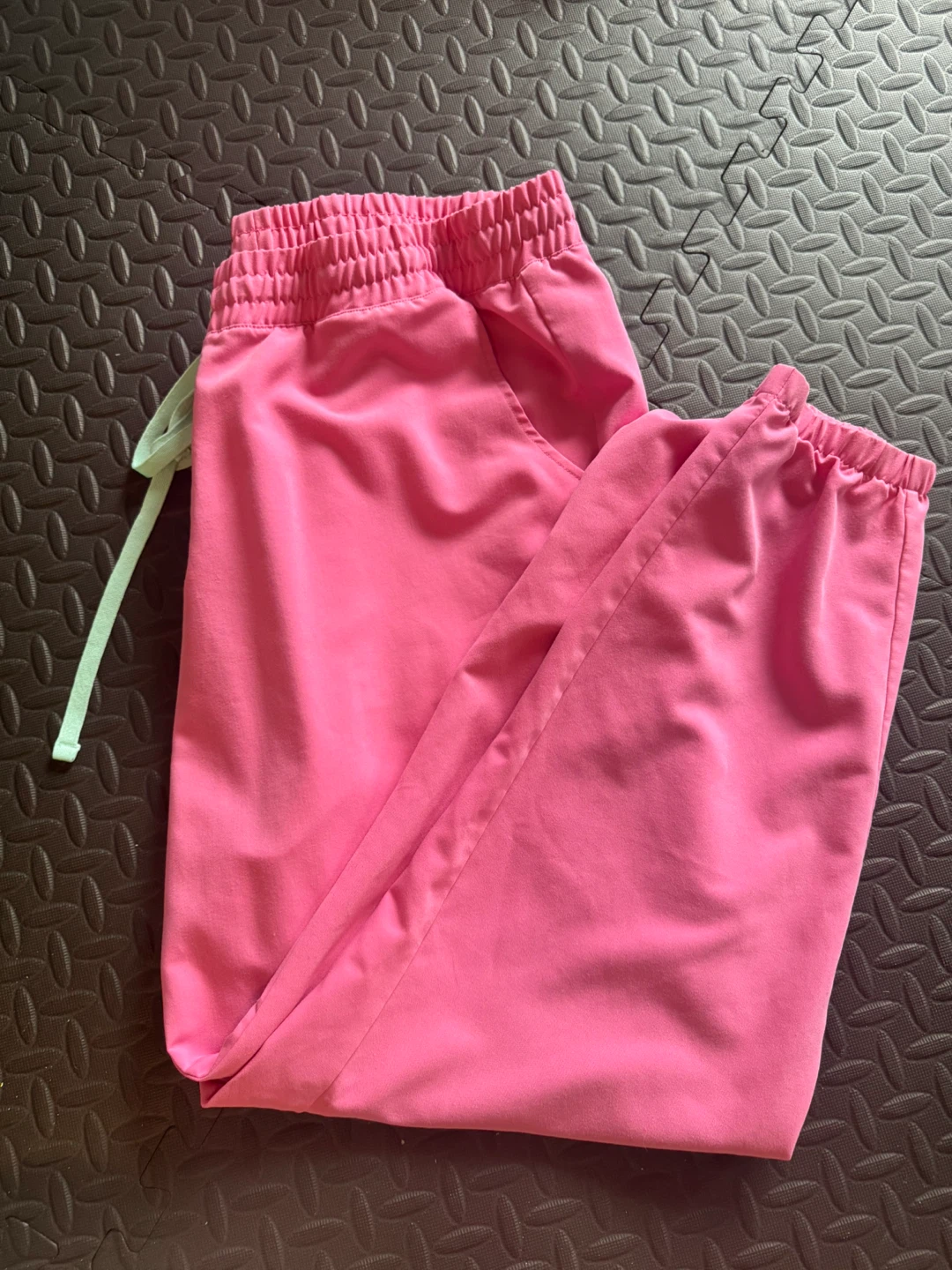 Pink Scrub Top & Blue Jogger Pants Set - photo 2