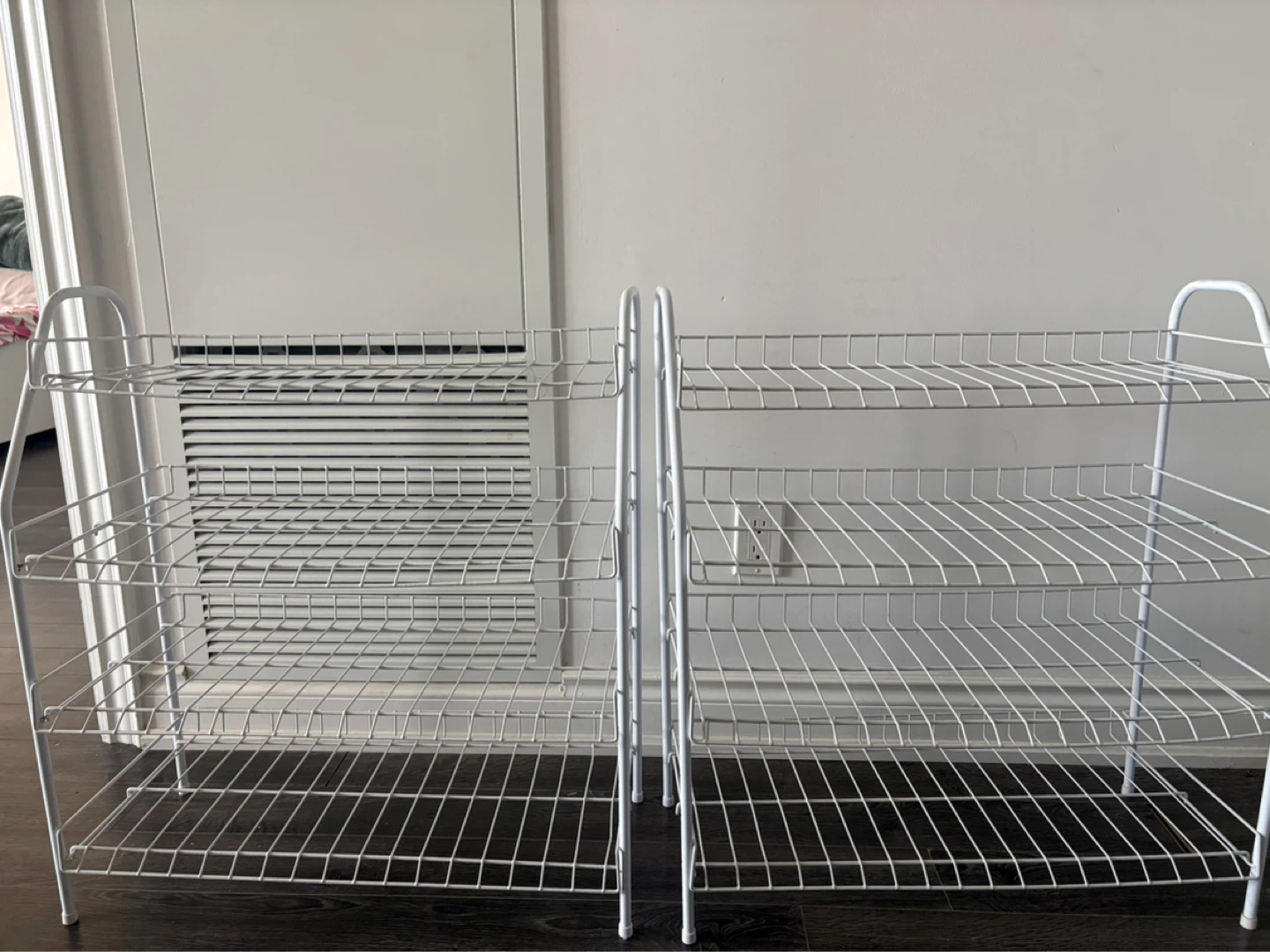 MAINSTAYS 4-Tier White Metal Shoe Rack - 2 nos - photo 3