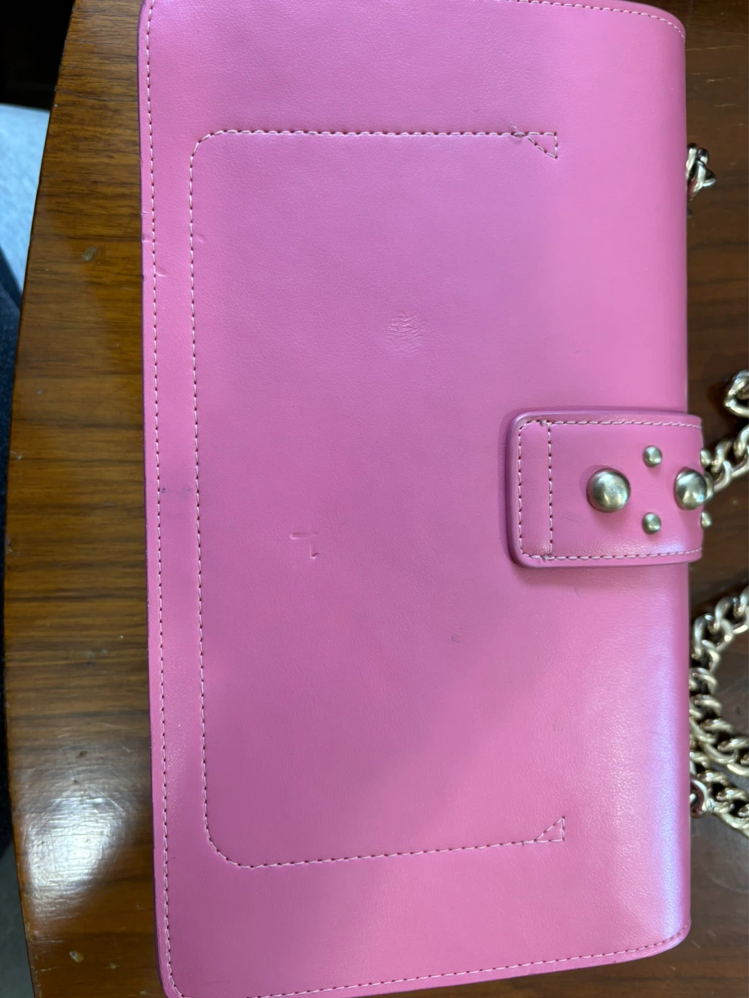 Pinko Leather Handbag with Chain Strap - photo 4