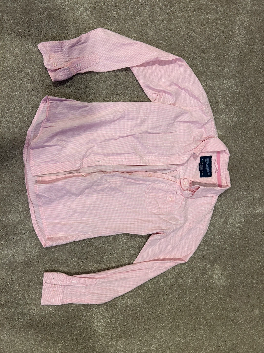 Wrangler Western Shirt Pink Gingham XS