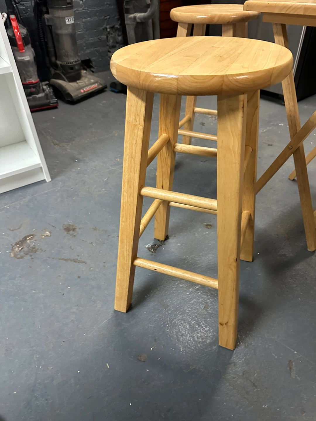 Wooden TV Tray Table and Stools Set - photo 3