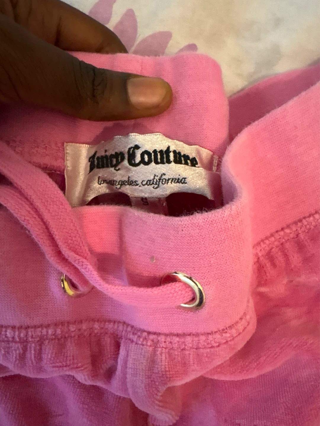 Juicy Couture Pink Velour Track Pants Size S - photo 3