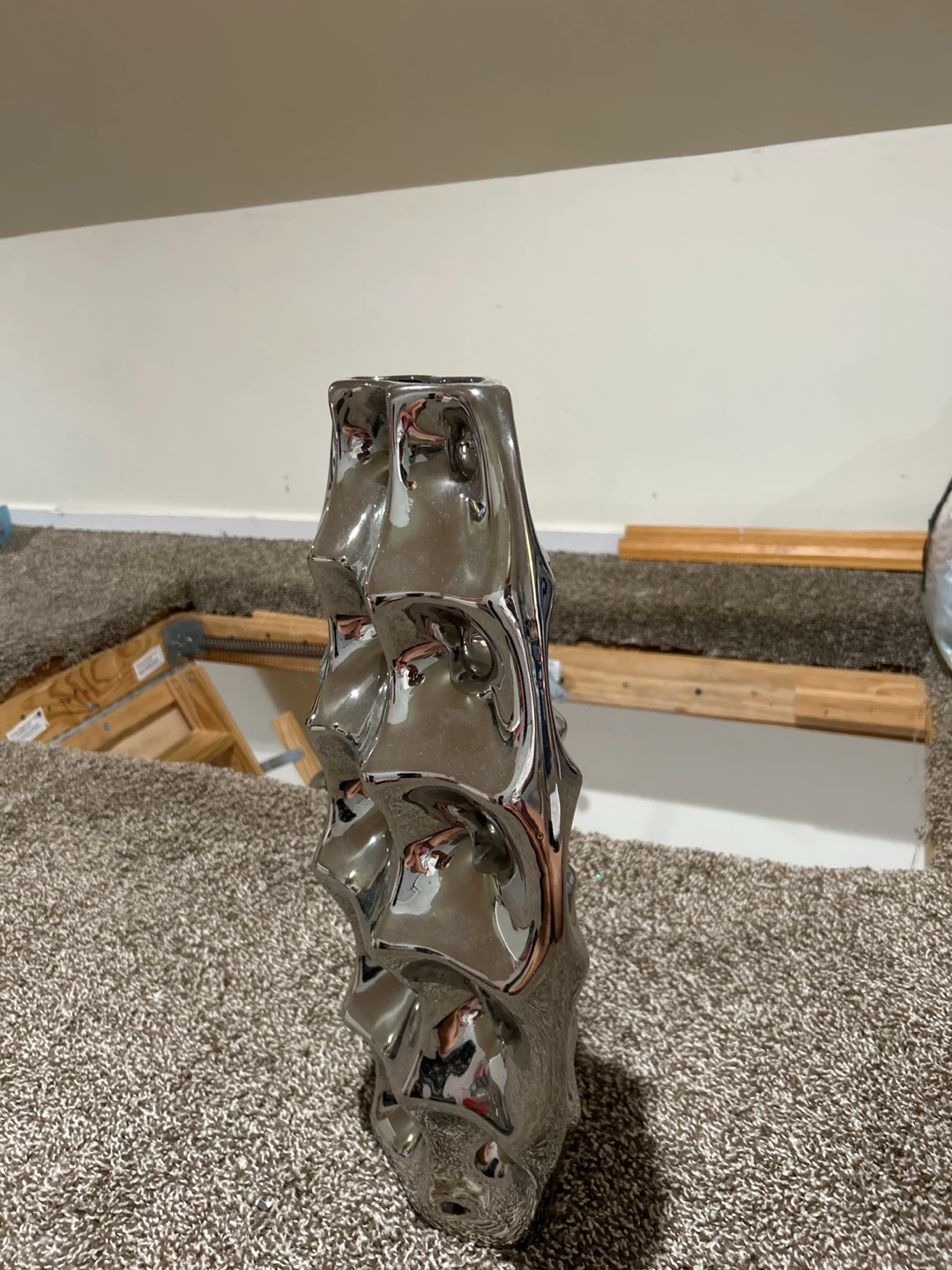Silver Ceramic Decorative Vase - photo 2