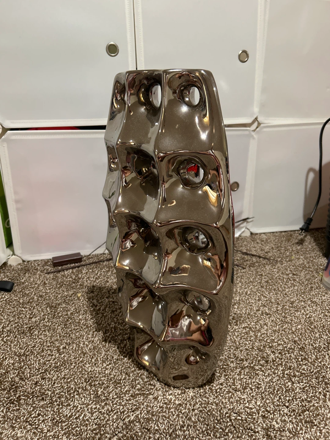 Silver Ceramic Decorative Vase - photo 3