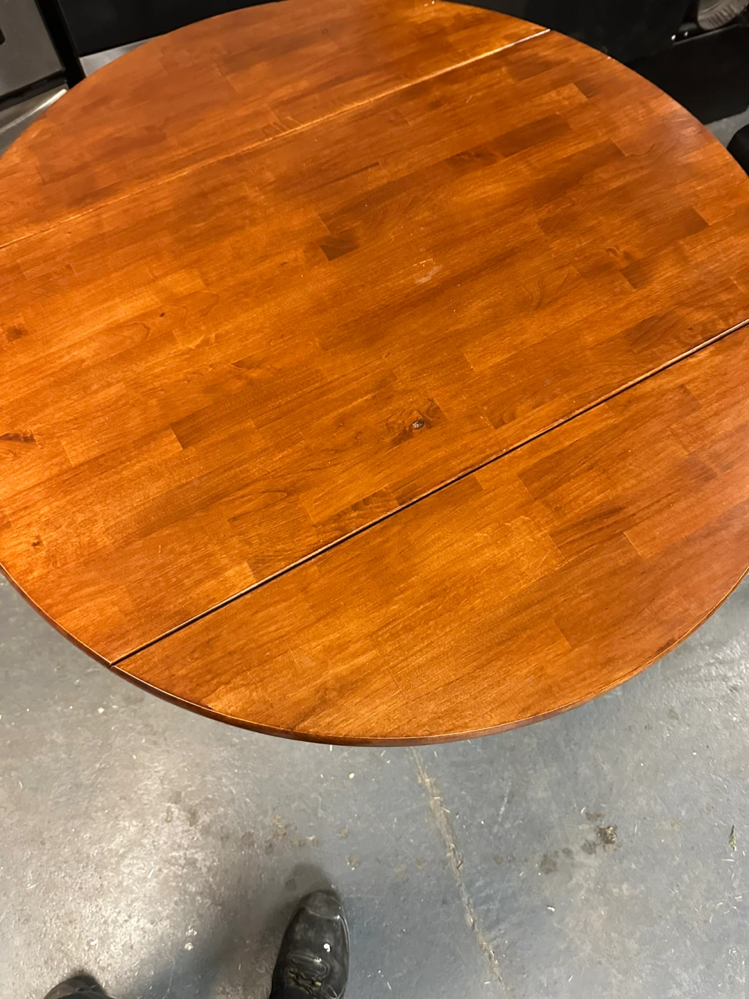 Round Drop Leaf Dining Table with Chairs - photo 3
