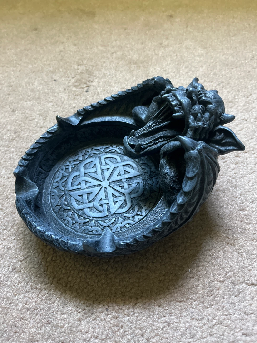 Gargoyle Ashtray or Valet Tray or Dice Tray with Celtic Design - photo 2