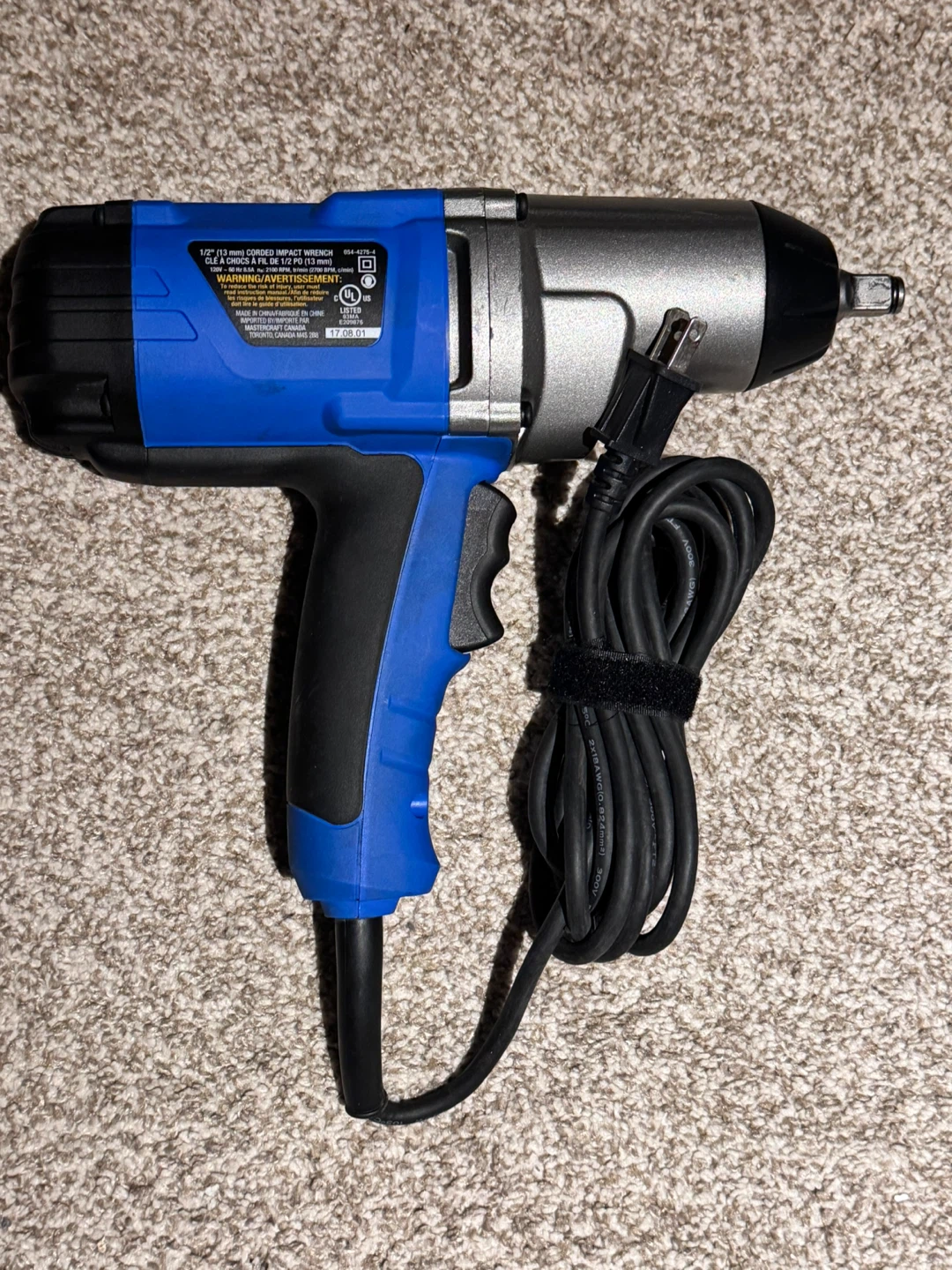 Mastercraft 1/2 8.5A Corded Impact Wrench