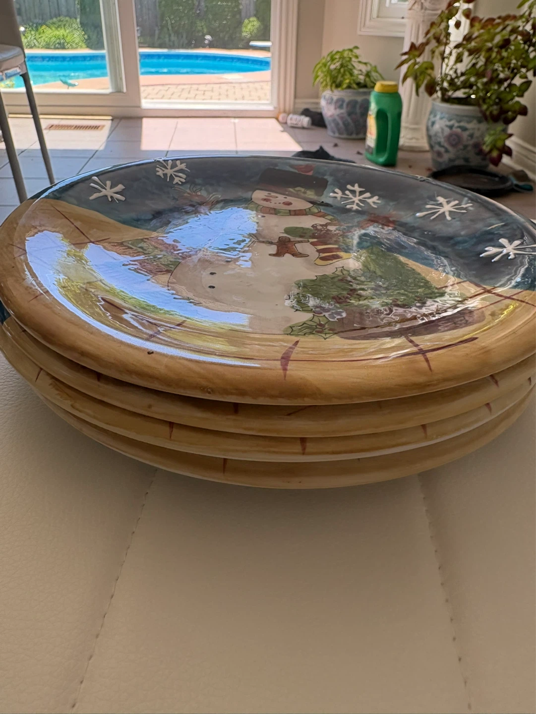 Set of 4 Decorative Christmas Plates