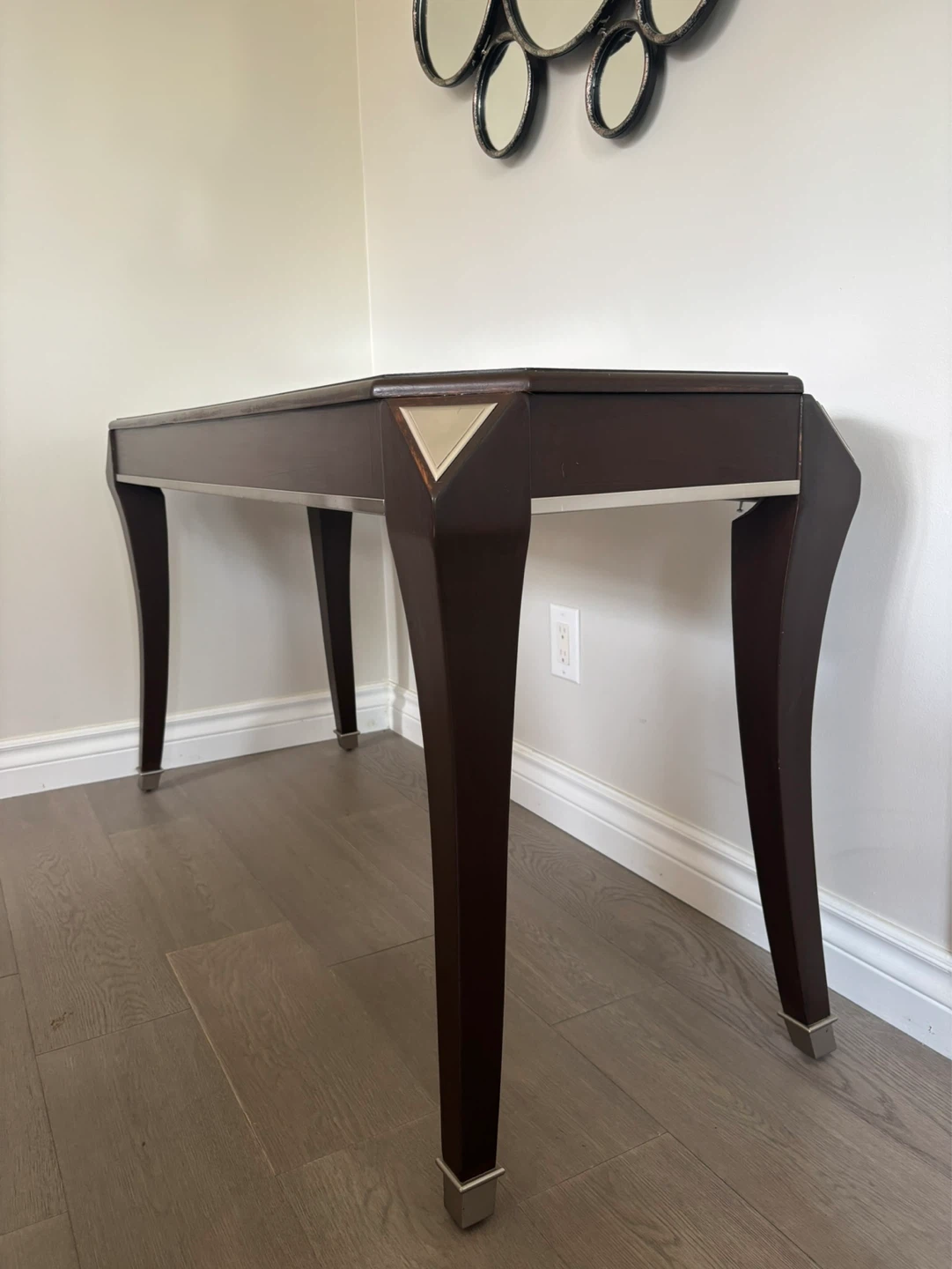 Console Table with Etched Glass Top - photo 2