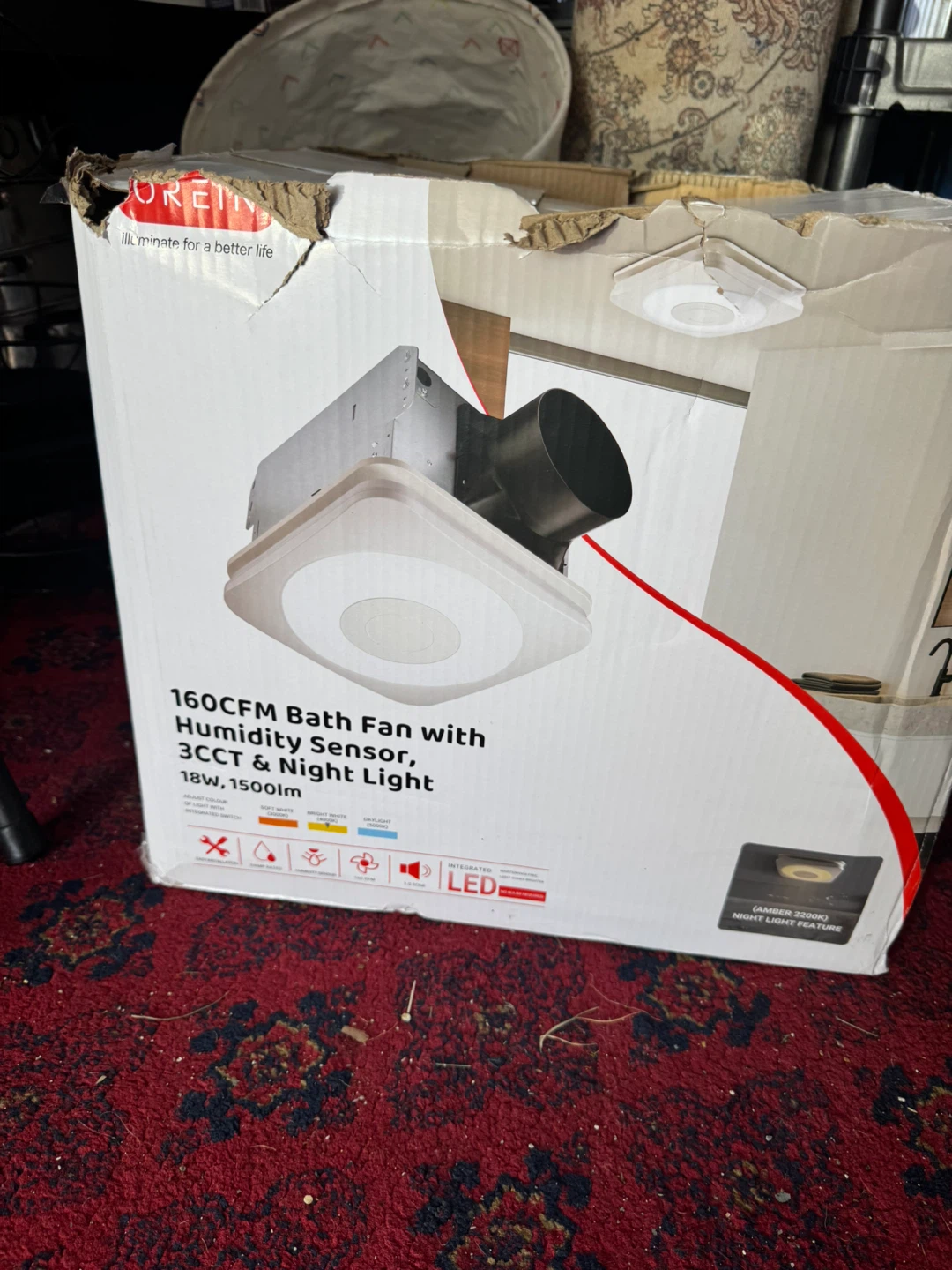 Broan 160CFM Bath Fan with Humidity Sensor - photo 4