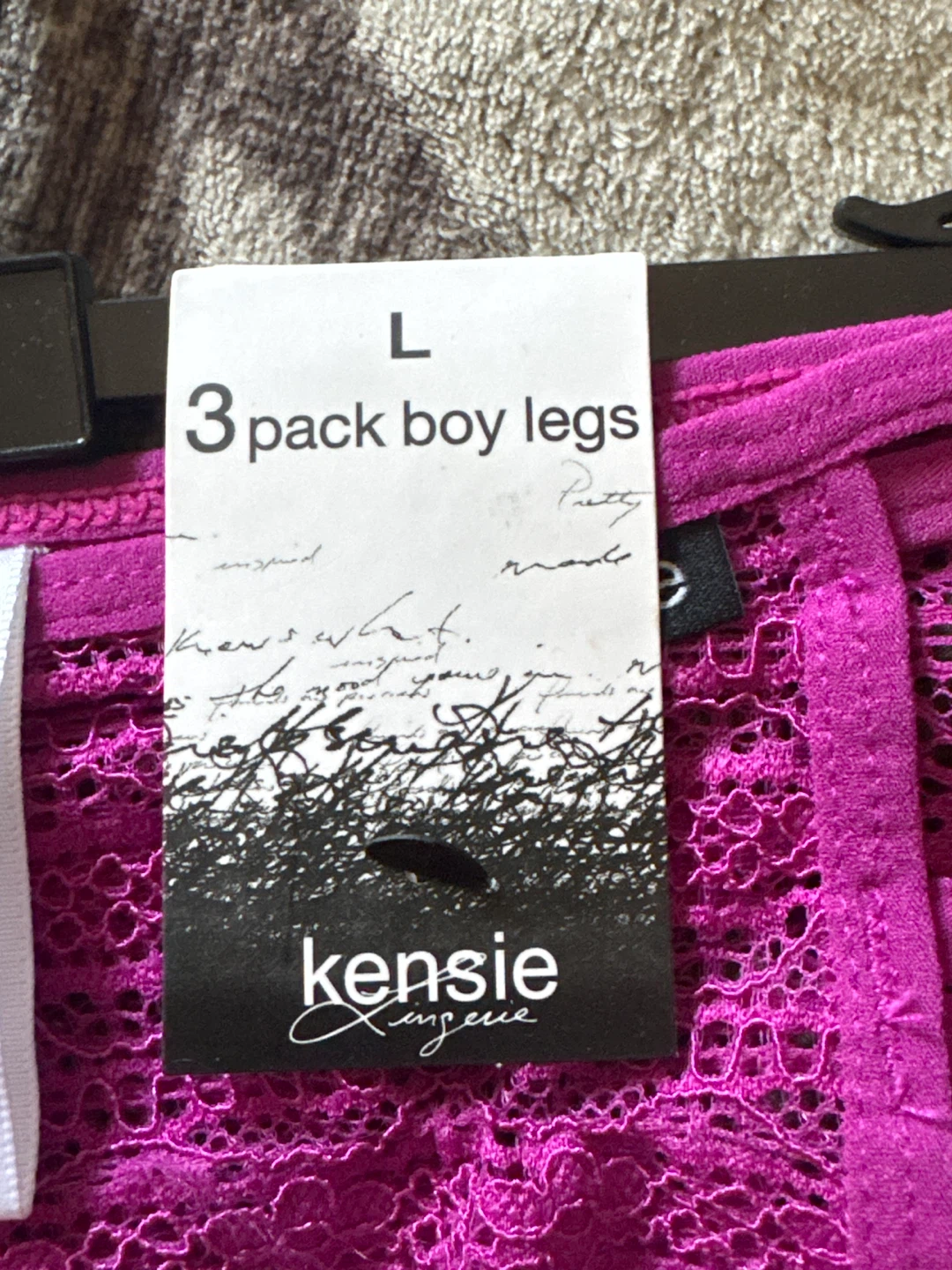 Kensie Lingerie 3 Pack Boy Leg Panties - photo 2